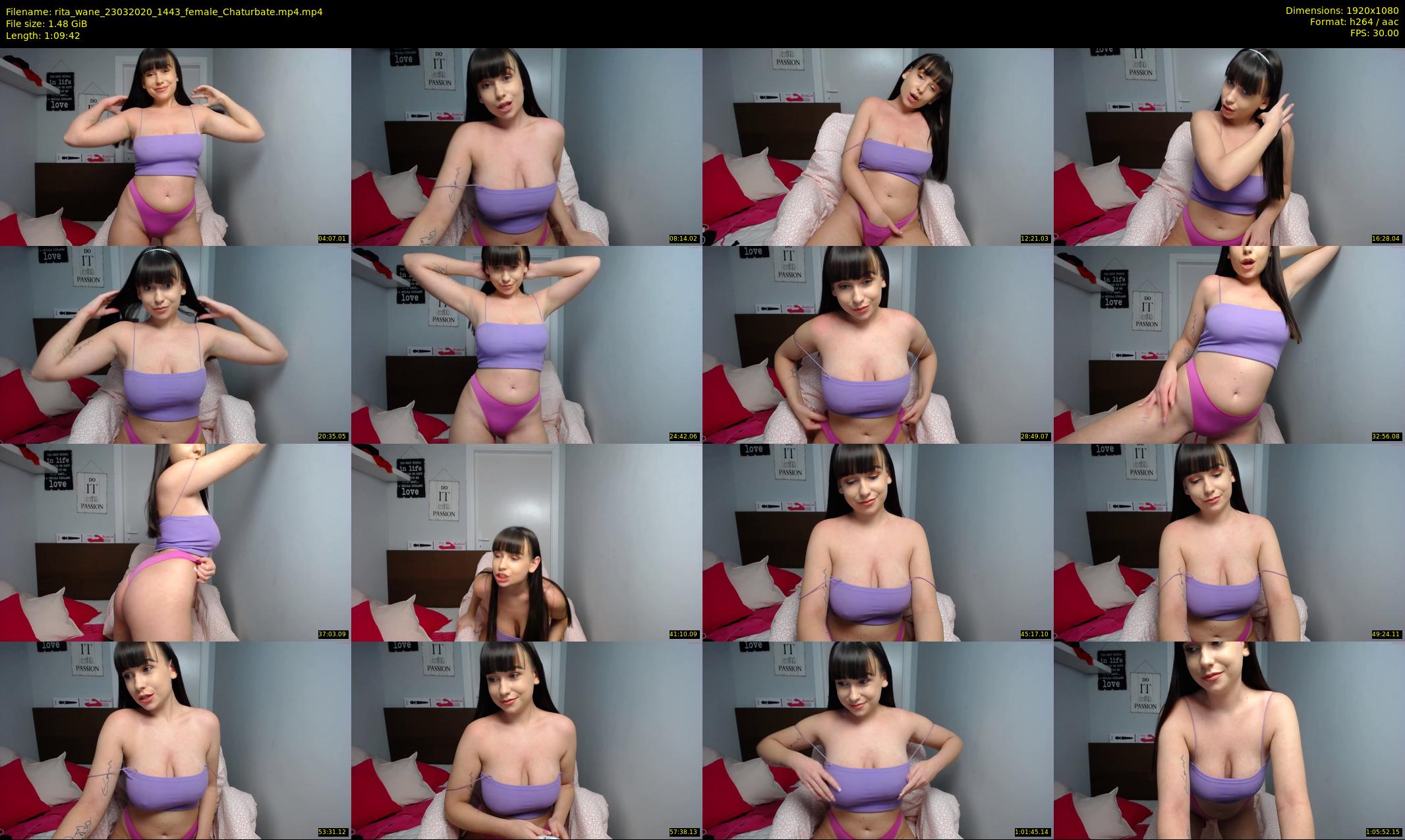 rita_wane — 70 minute Chaturbate female cam show recording, 1080p, Mar 23, 2020