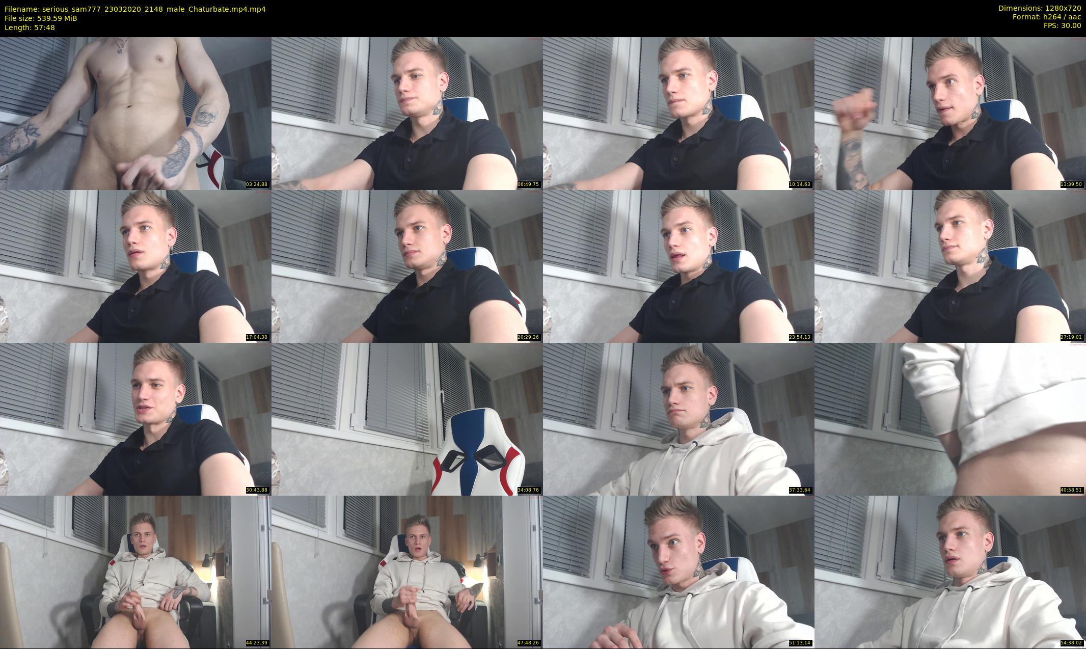 serious_sam777 — 58 minute Chaturbate male cam show recording, 720p, Mar 23, 2020