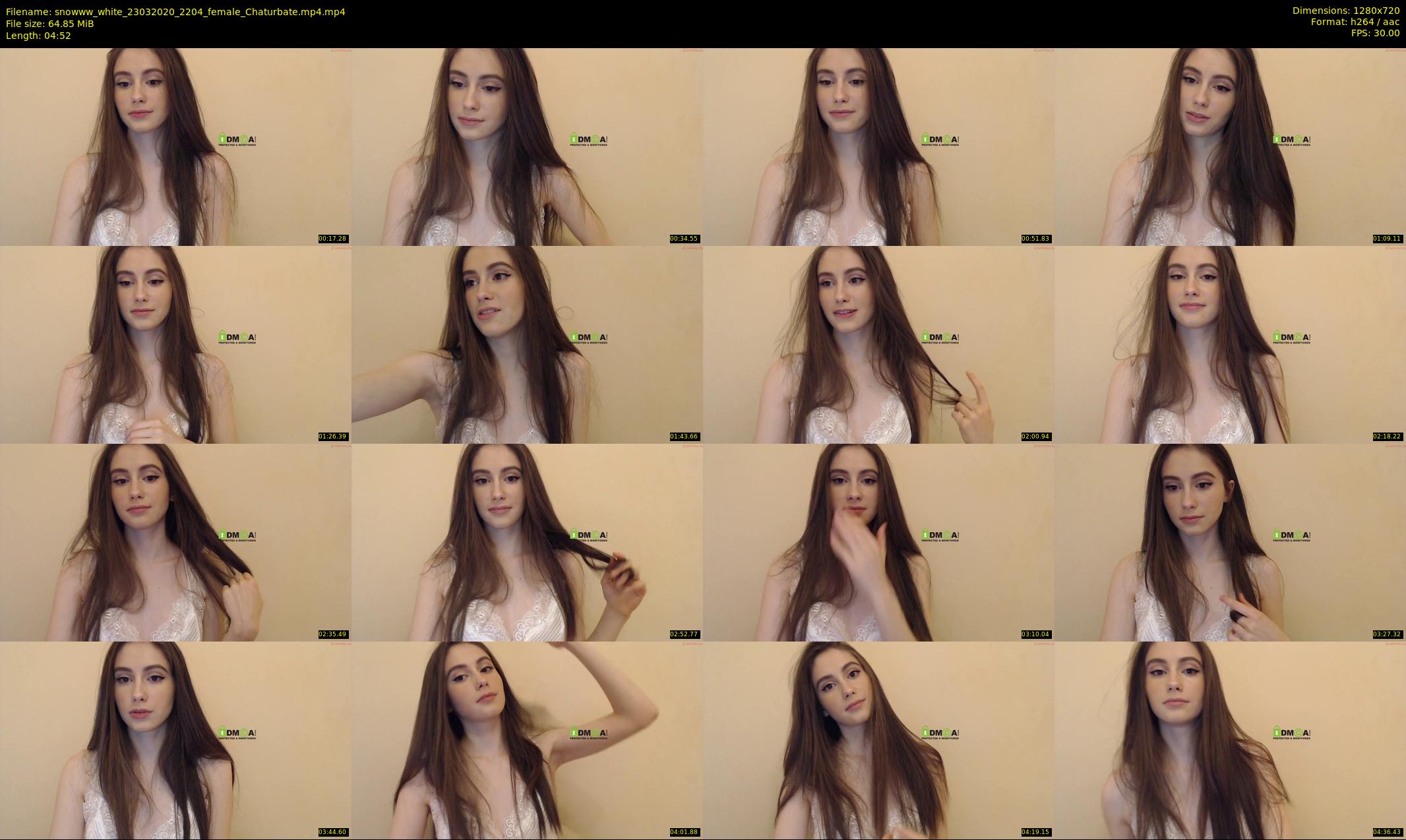 snowww_white — 5 minute Chaturbate female cam show recording, 720p, Mar 23, 2020