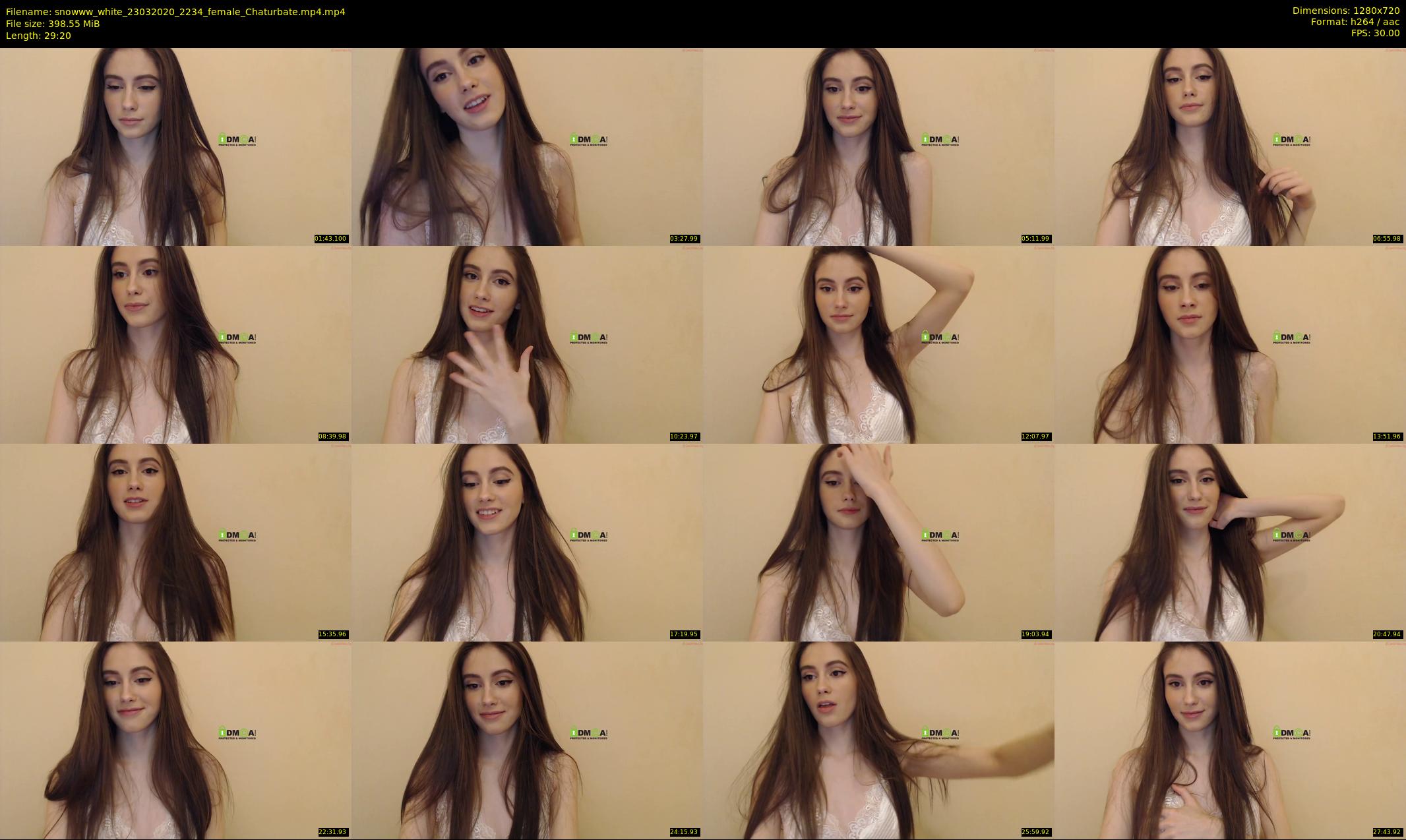 snowww_white — 30 minute Chaturbate female cam show recording, 720p, Mar 23, 2020