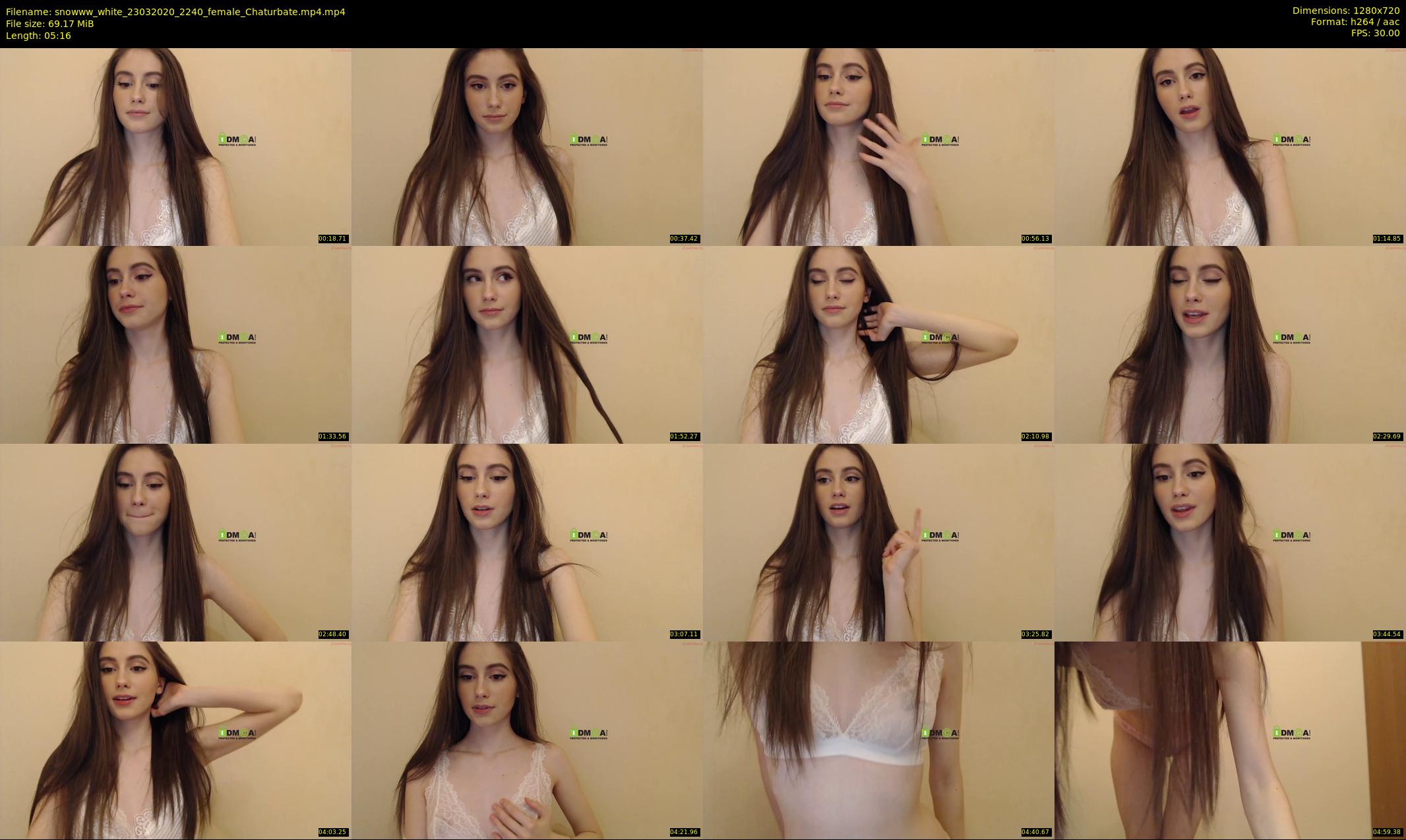 snowww_white — 6 minute Chaturbate female cam show recording, 720p, Mar 23, 2020