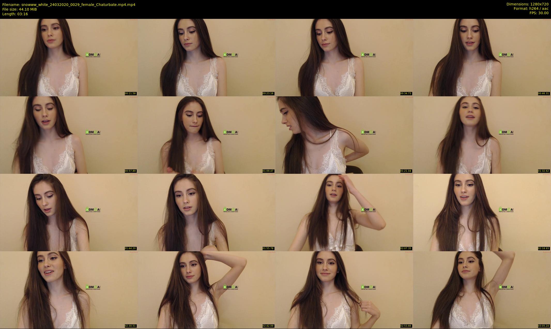 snowww_white — 4 minute Chaturbate female cam show recording, 720p, Mar 24, 2020
