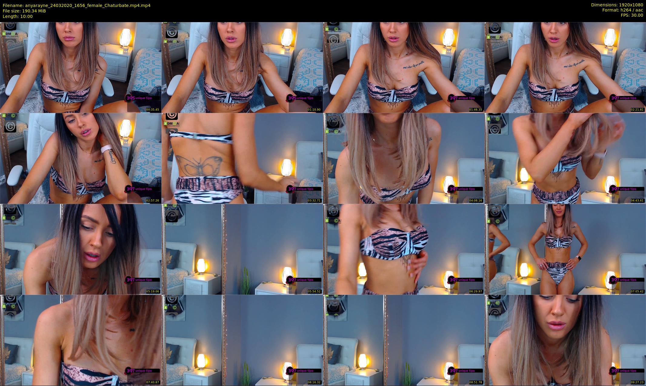 anyarayne — 10 minute Chaturbate female cam show recording, 1080p, Mar 24, 2020