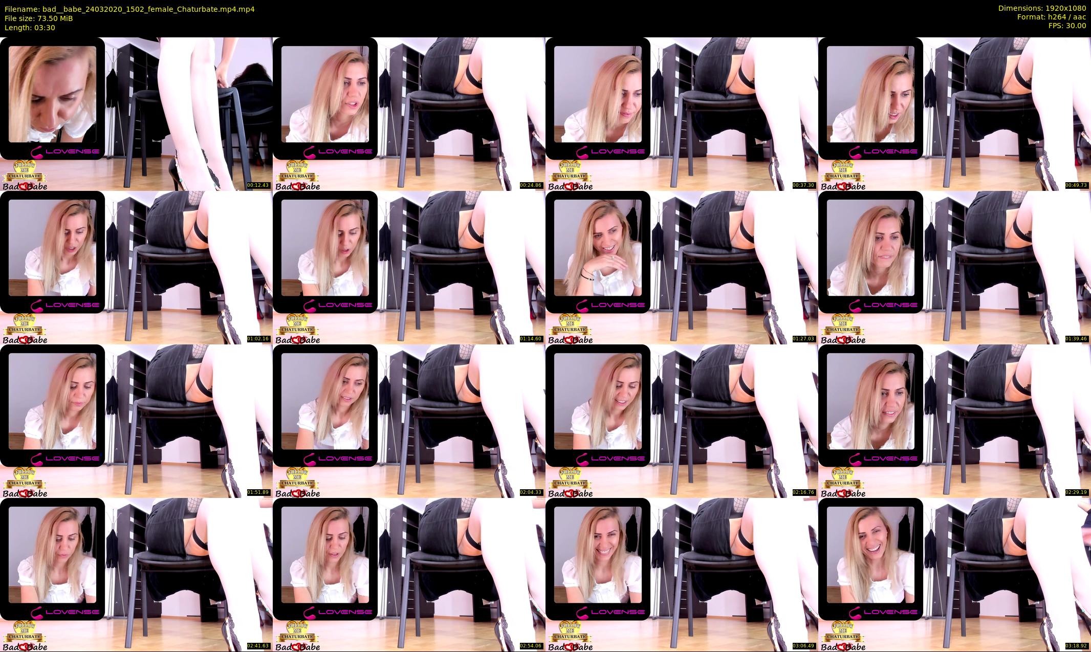 bad__babe — 4 minute Chaturbate female cam show recording, 1080p, Mar 24, 2020