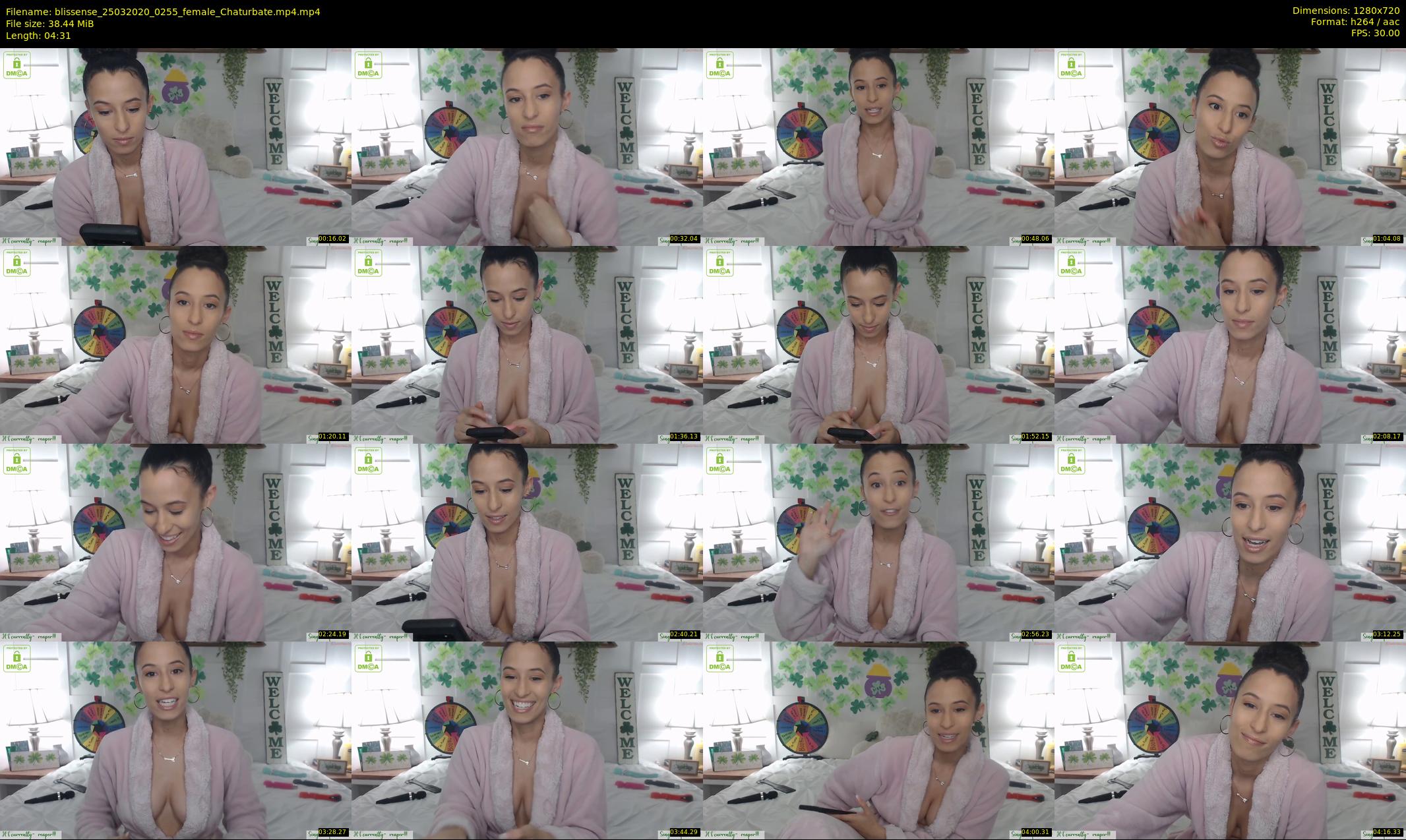 blissense — 5 minute Chaturbate female cam show recording, 720p, Mar 25, 2020