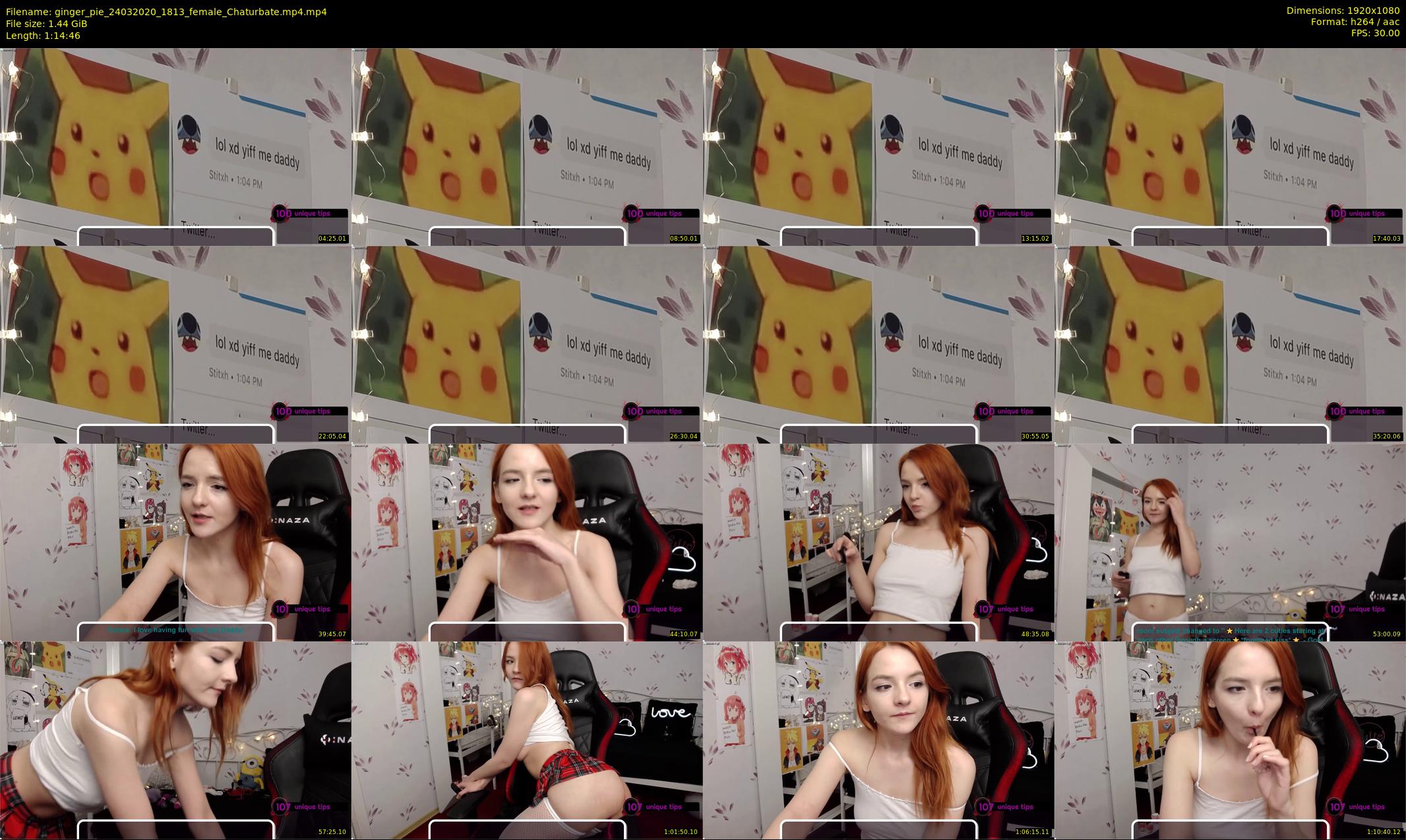 ginger_pie — 75 minute Chaturbate female cam show recording, 1080p, Mar 24, 2020
