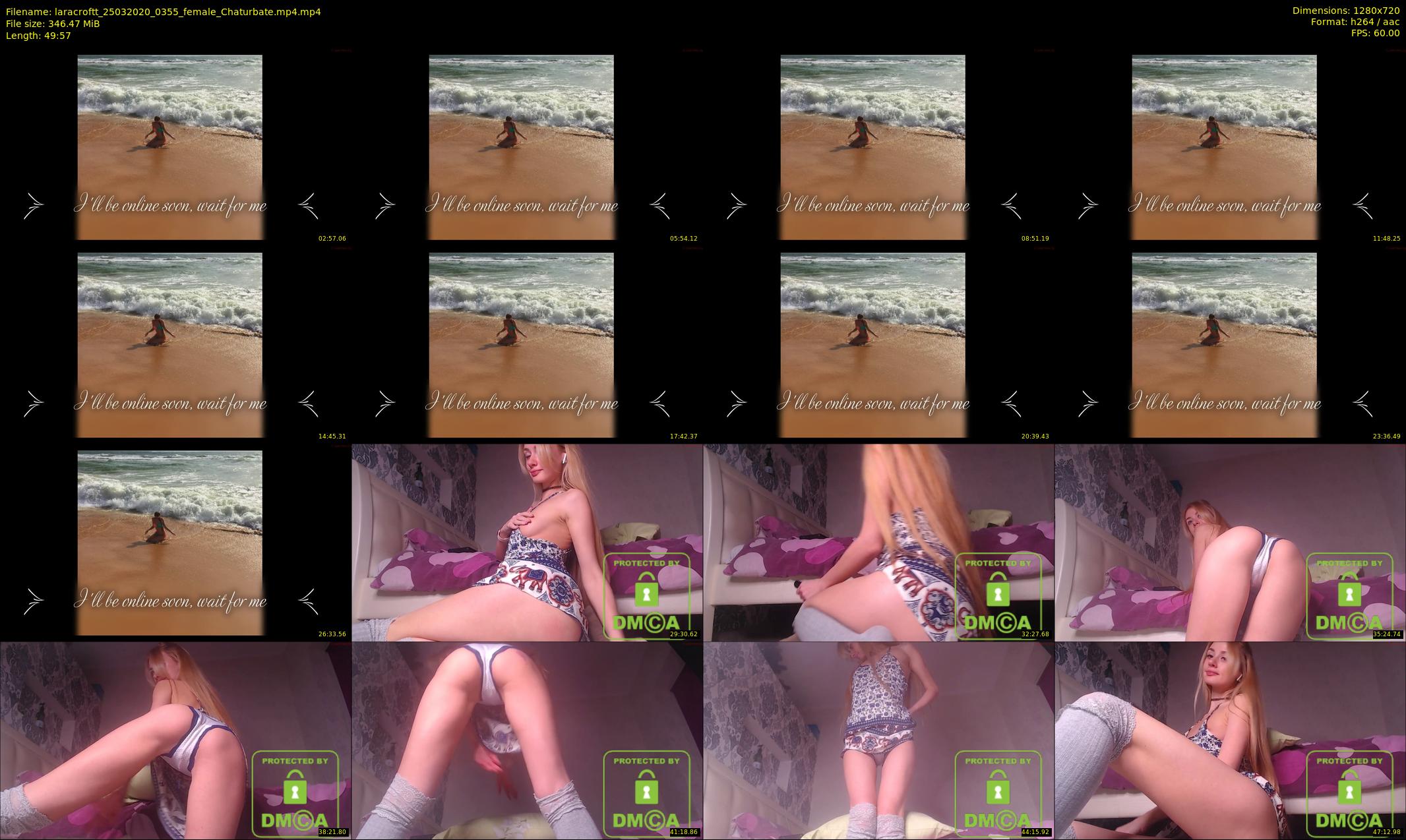 laracroftt — 50 minute Chaturbate female cam show recording, 720p, Mar 25, 2020