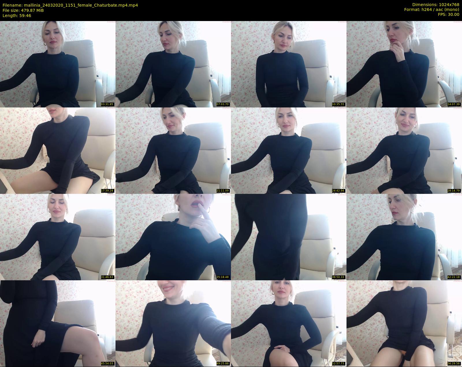 mallinia — 60 minute Chaturbate female cam show recording, 720p, Mar 24, 2020