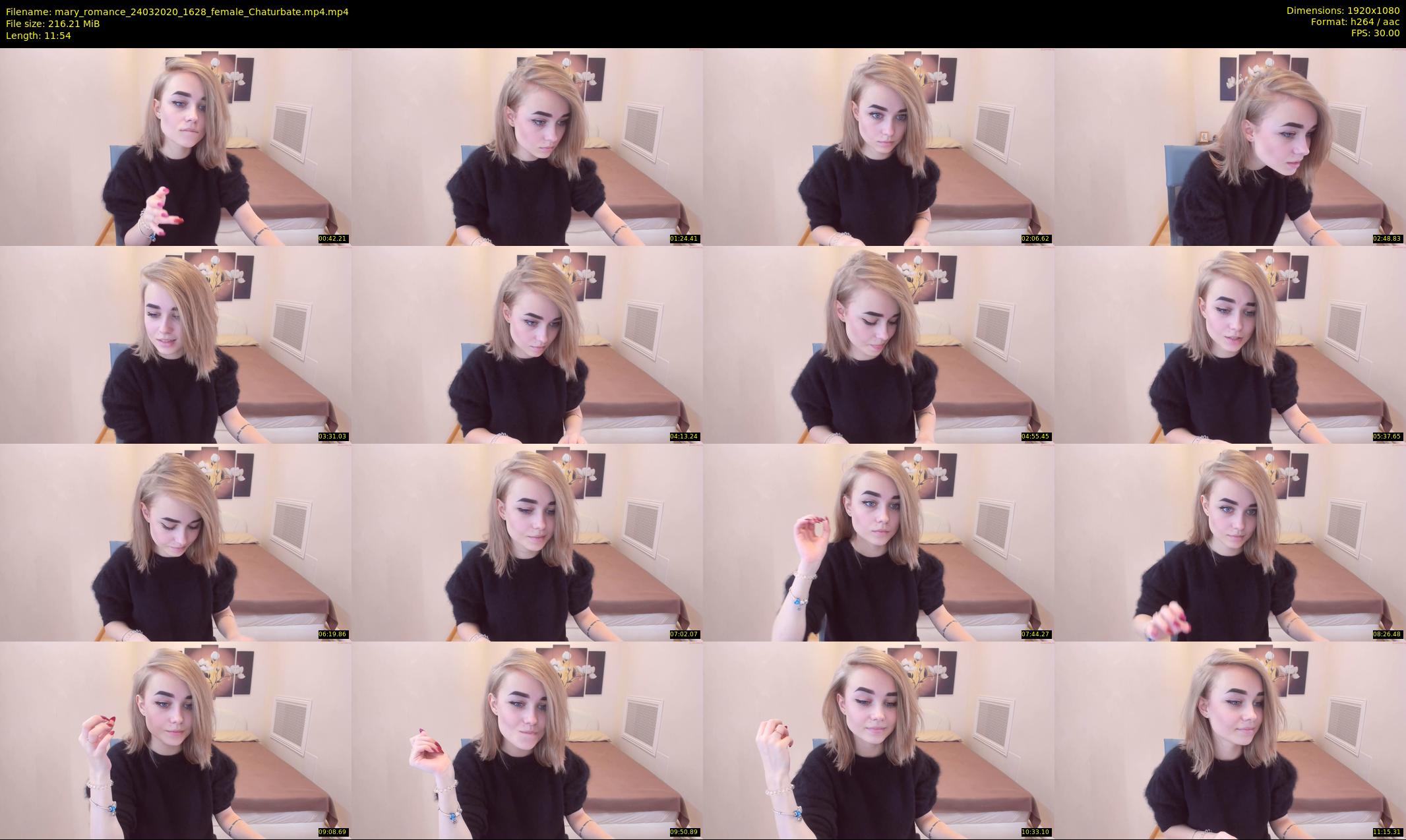 mary_romance — 12 minute Chaturbate female cam show recording, 1080p, Mar 24, 2020