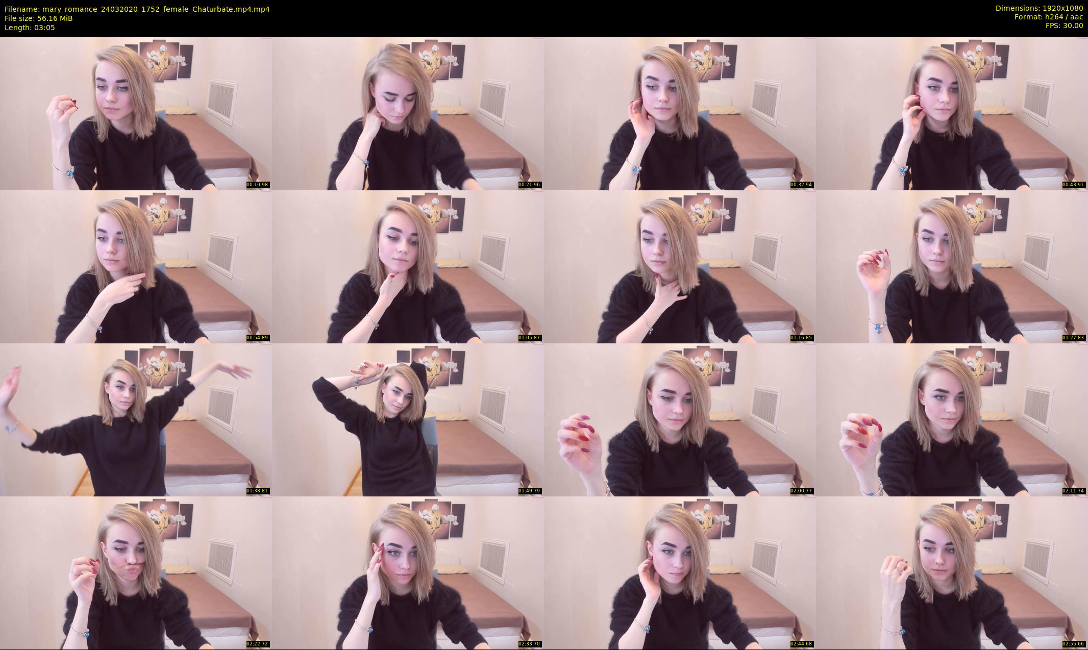 mary_romance — 4 minute Chaturbate female cam show recording, 1080p, Mar 24, 2020