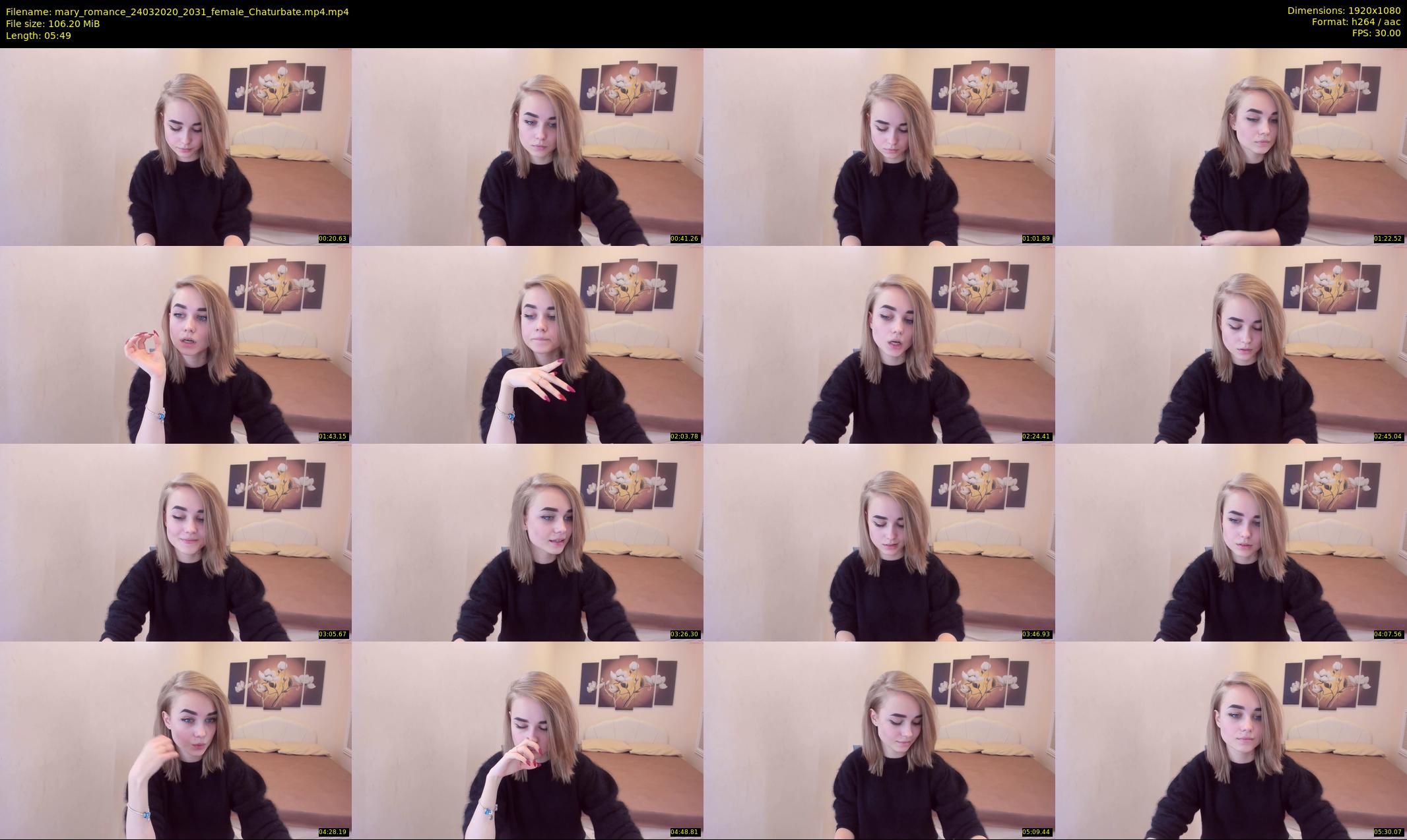 mary_romance — 6 minute Chaturbate female cam show recording, 1080p, Mar 24, 2020