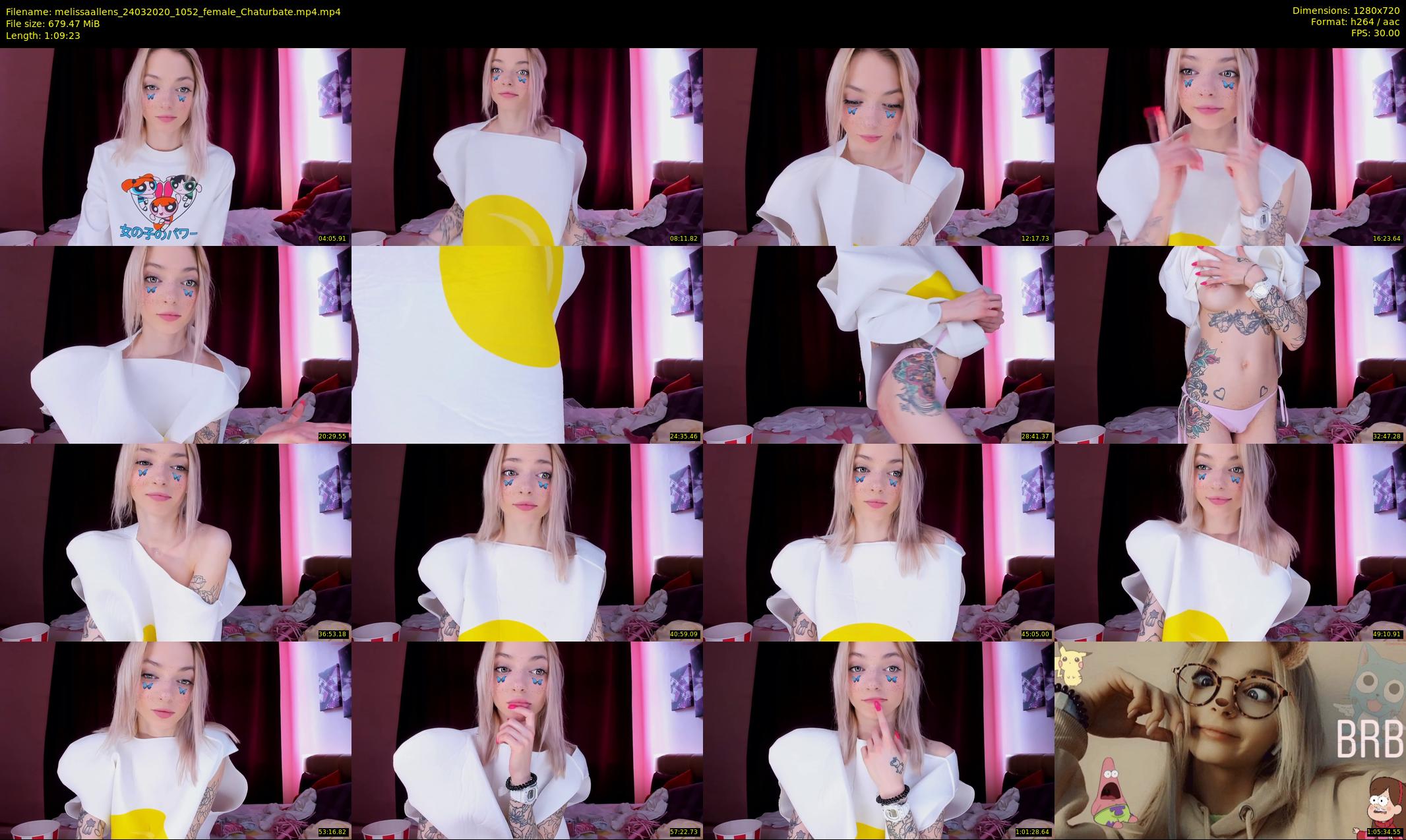 melissaallens — 70 minute Chaturbate female cam show recording, 720p, Mar 24, 2020