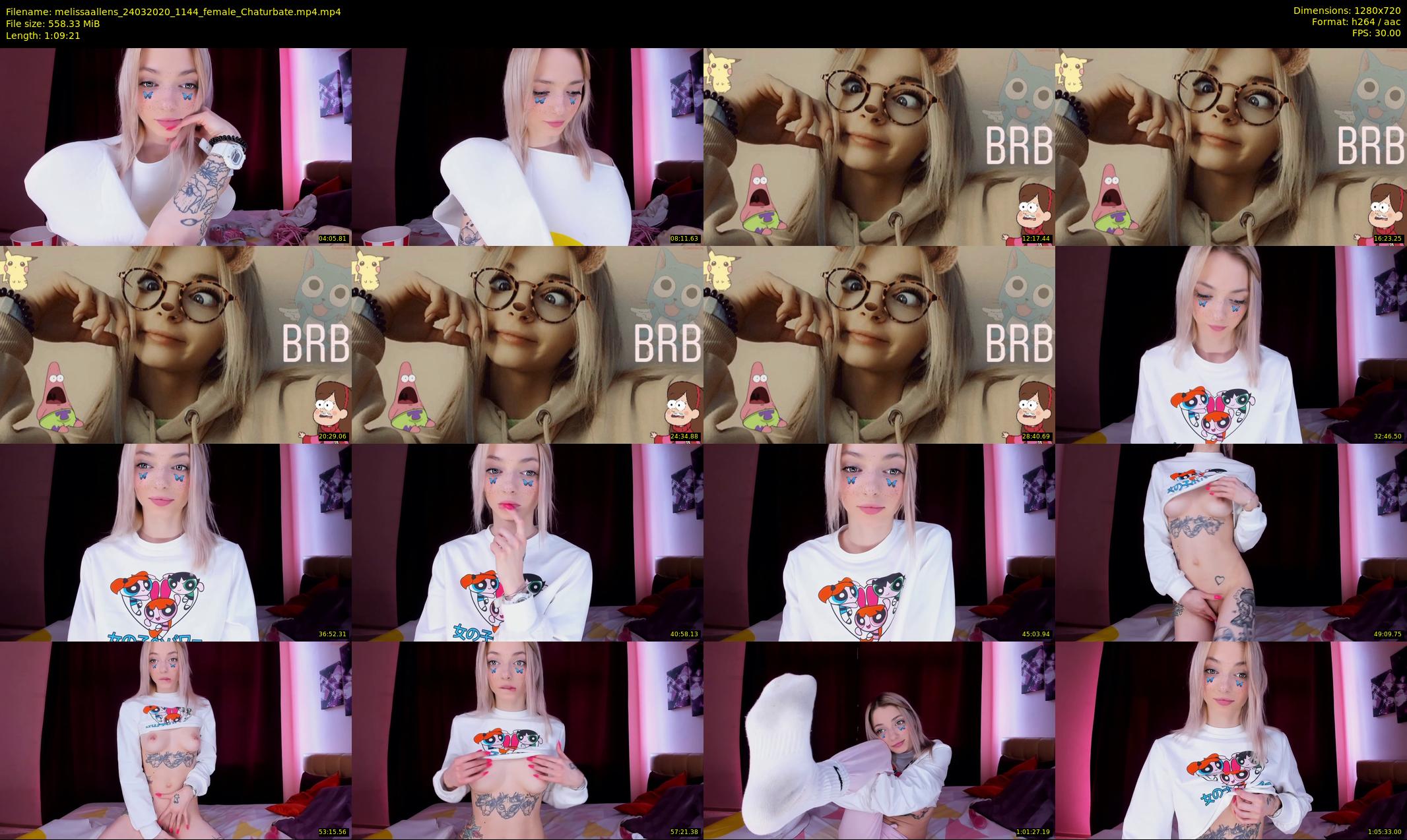 melissaallens — 70 minute Chaturbate female cam show recording, 720p, Mar 24, 2020
