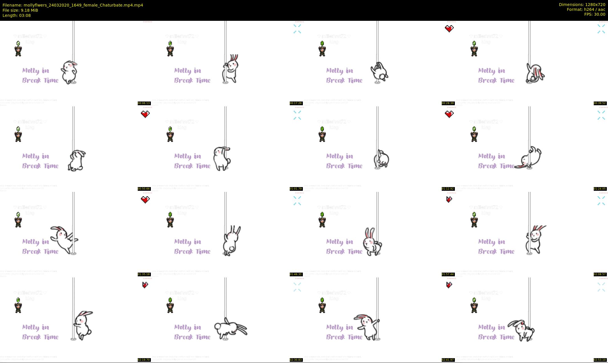 mollyflwers — 4 minute Chaturbate female cam show recording, 720p, Mar 24, 2020