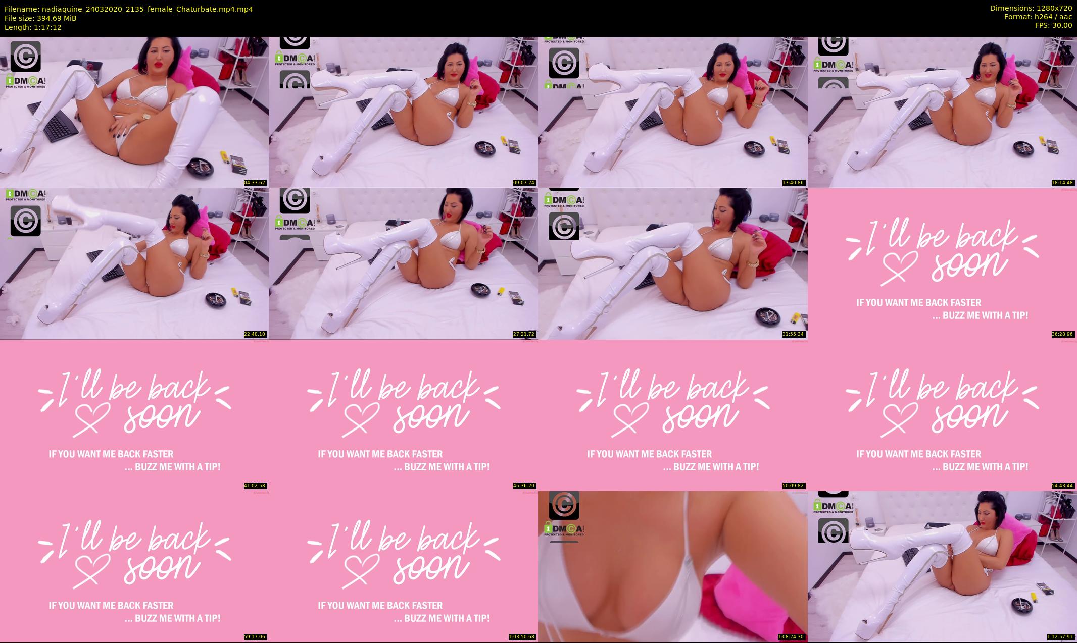 nadiaquine — 78 minute Chaturbate female cam show recording, 720p, Mar 24, 2020