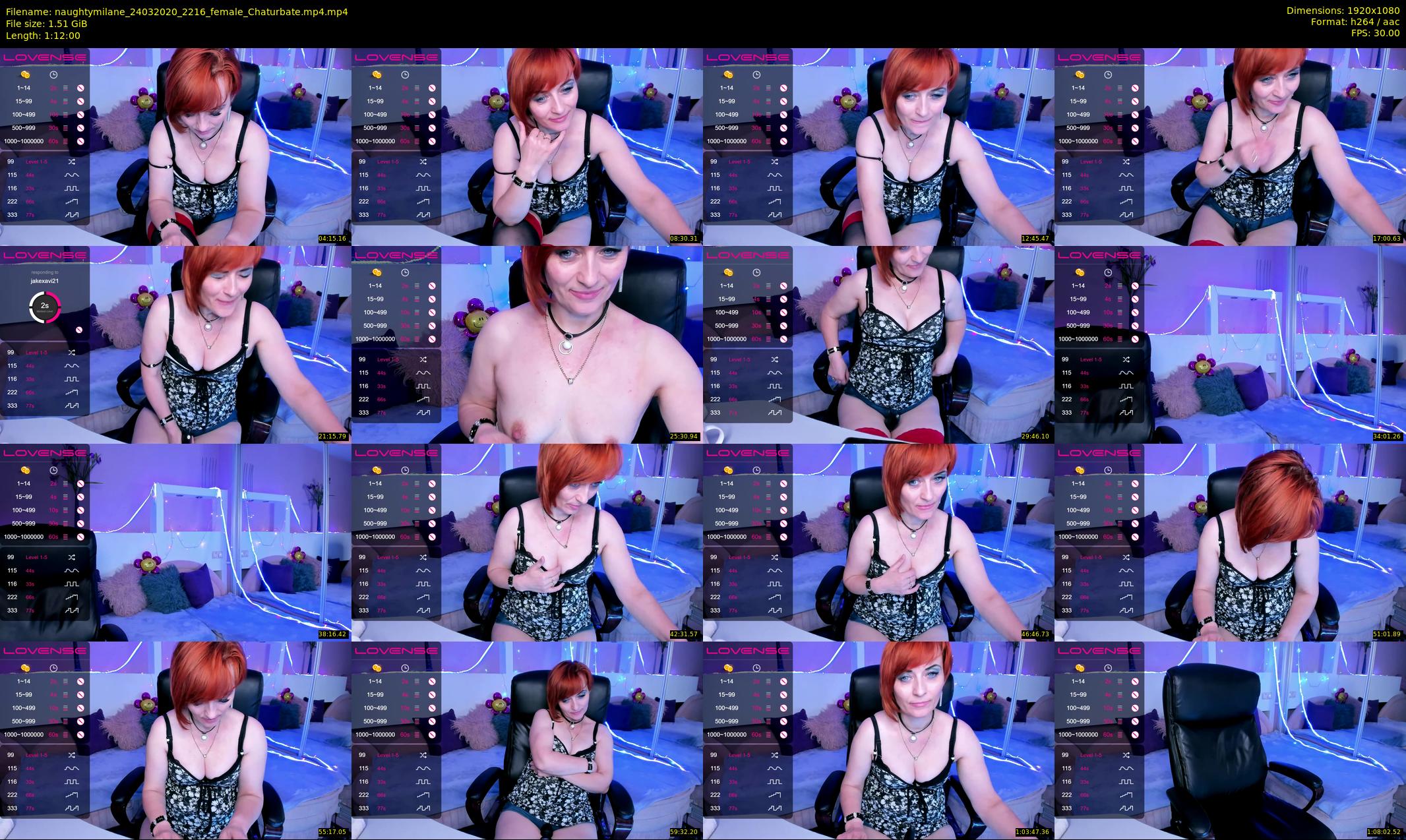 naughtymilane — 72 minute Chaturbate female cam show recording, 1080p, Mar 24, 2020