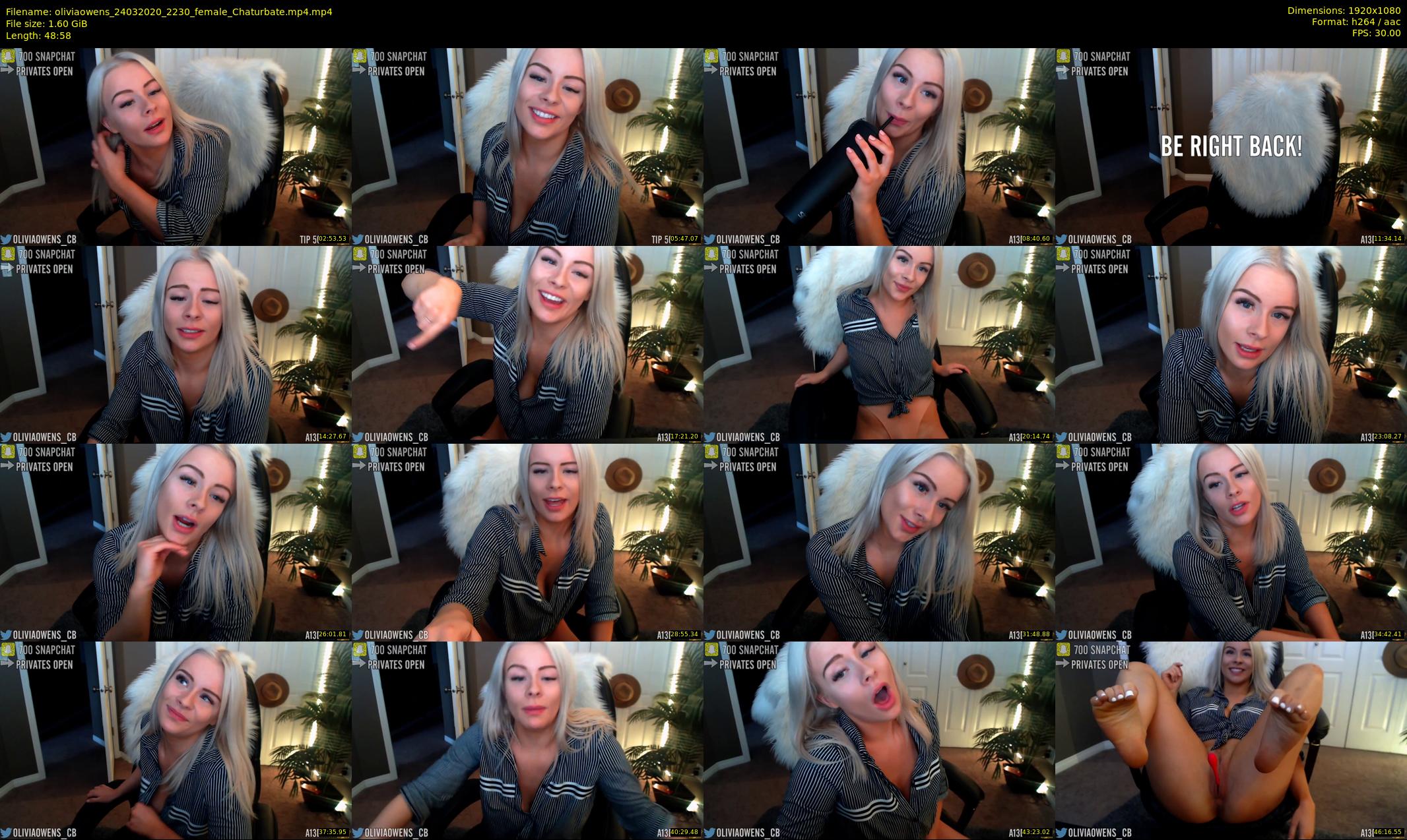oliviaowens — 49 minute Chaturbate female cam show recording, 1080p, Mar 24, 2020