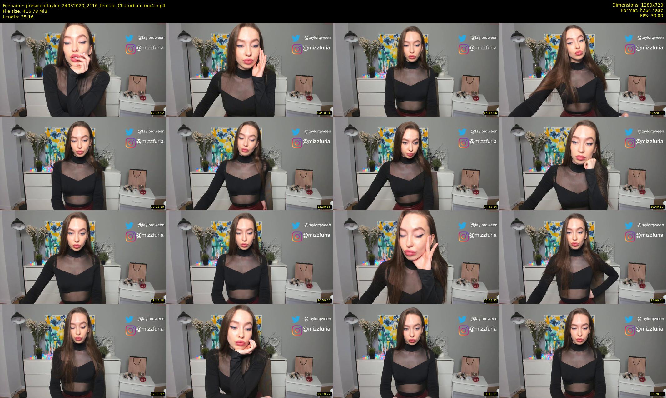 presidenttaylor — 36 minute Chaturbate female cam show recording, 720p, Mar 24, 2020