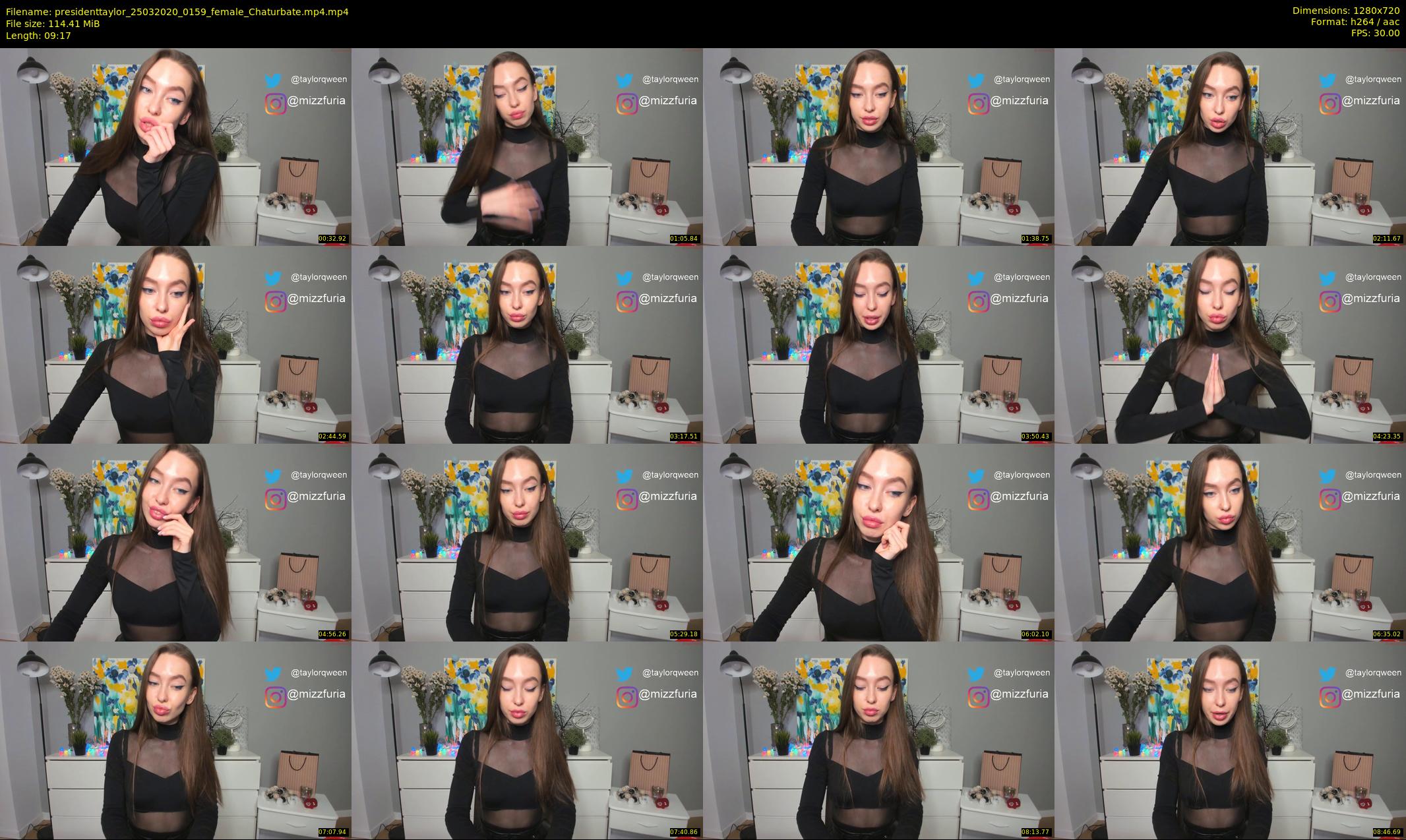 presidenttaylor — 10 minute Chaturbate female cam show recording, 720p, Mar 25, 2020