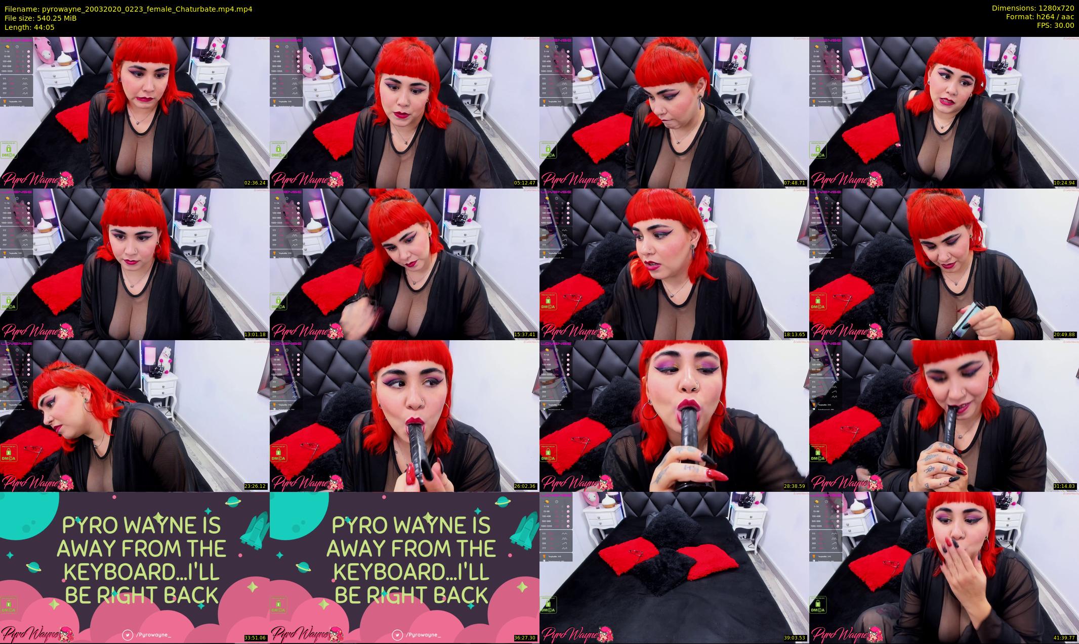 pyrowayne — 45 minute Chaturbate female cam show recording, 720p, Mar 20, 2020