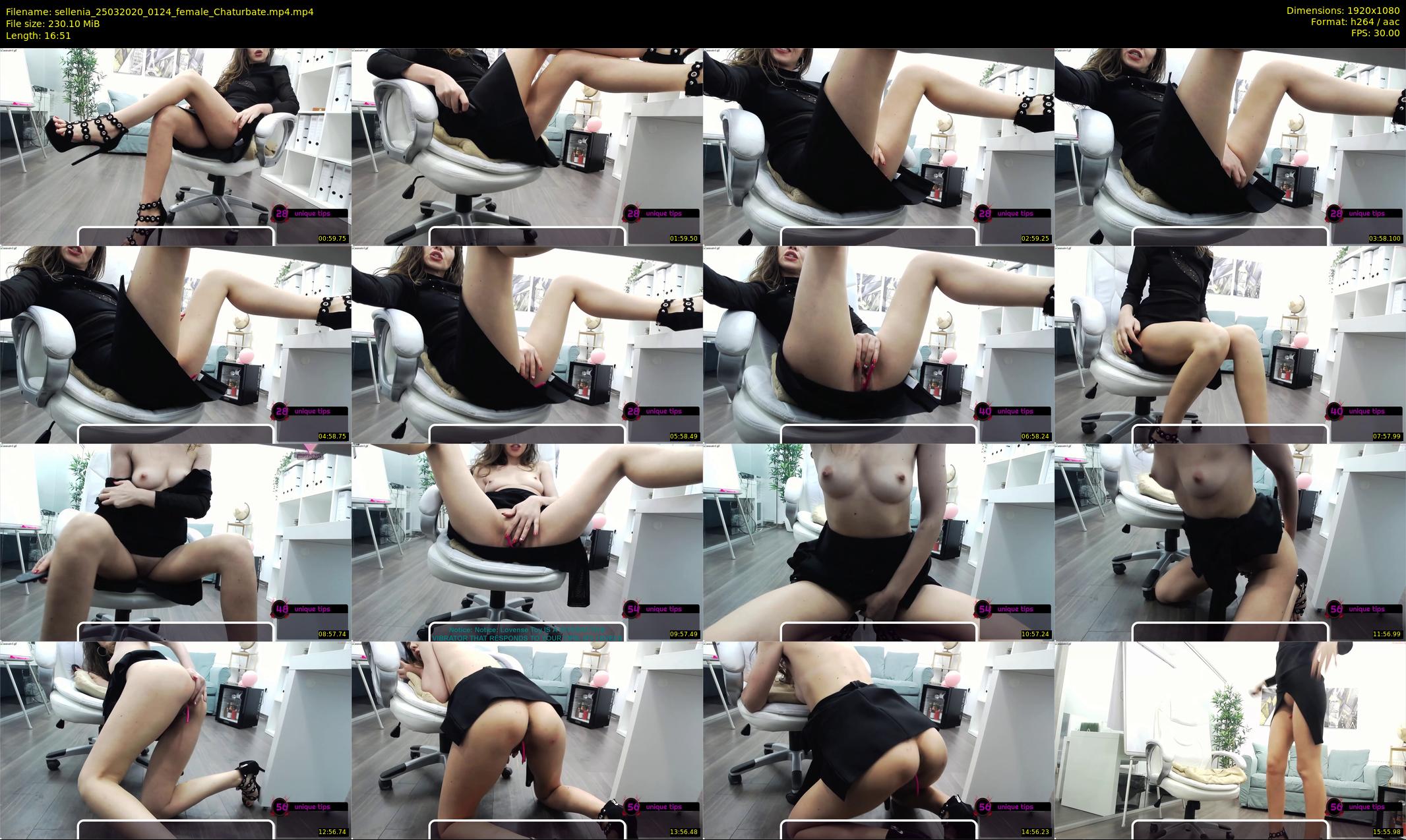 sellenia — 17 minute Chaturbate female cam show recording, 1080p, Mar 25, 2020