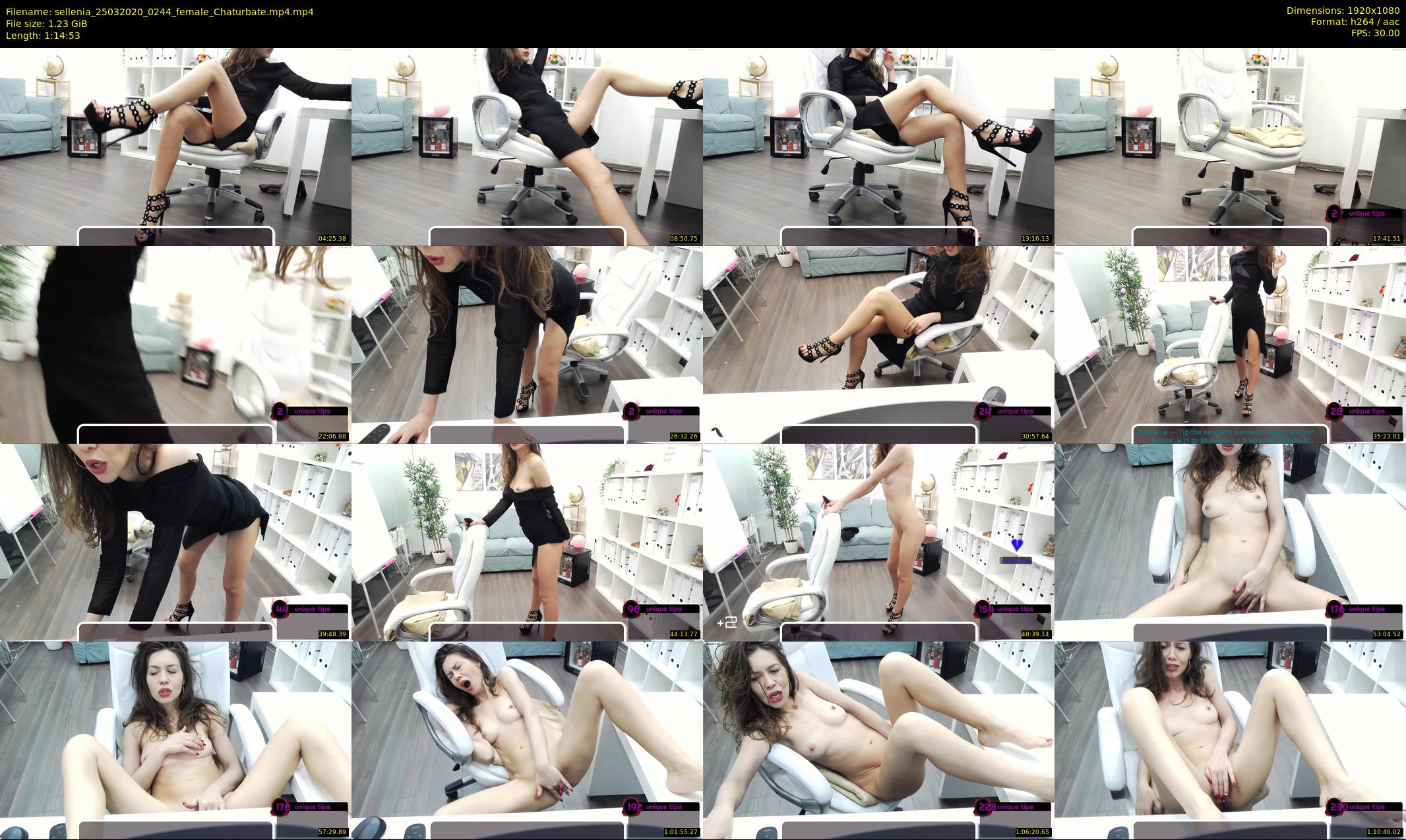 sellenia — 75 minute Chaturbate female cam show recording, 1080p, Mar 25, 2020