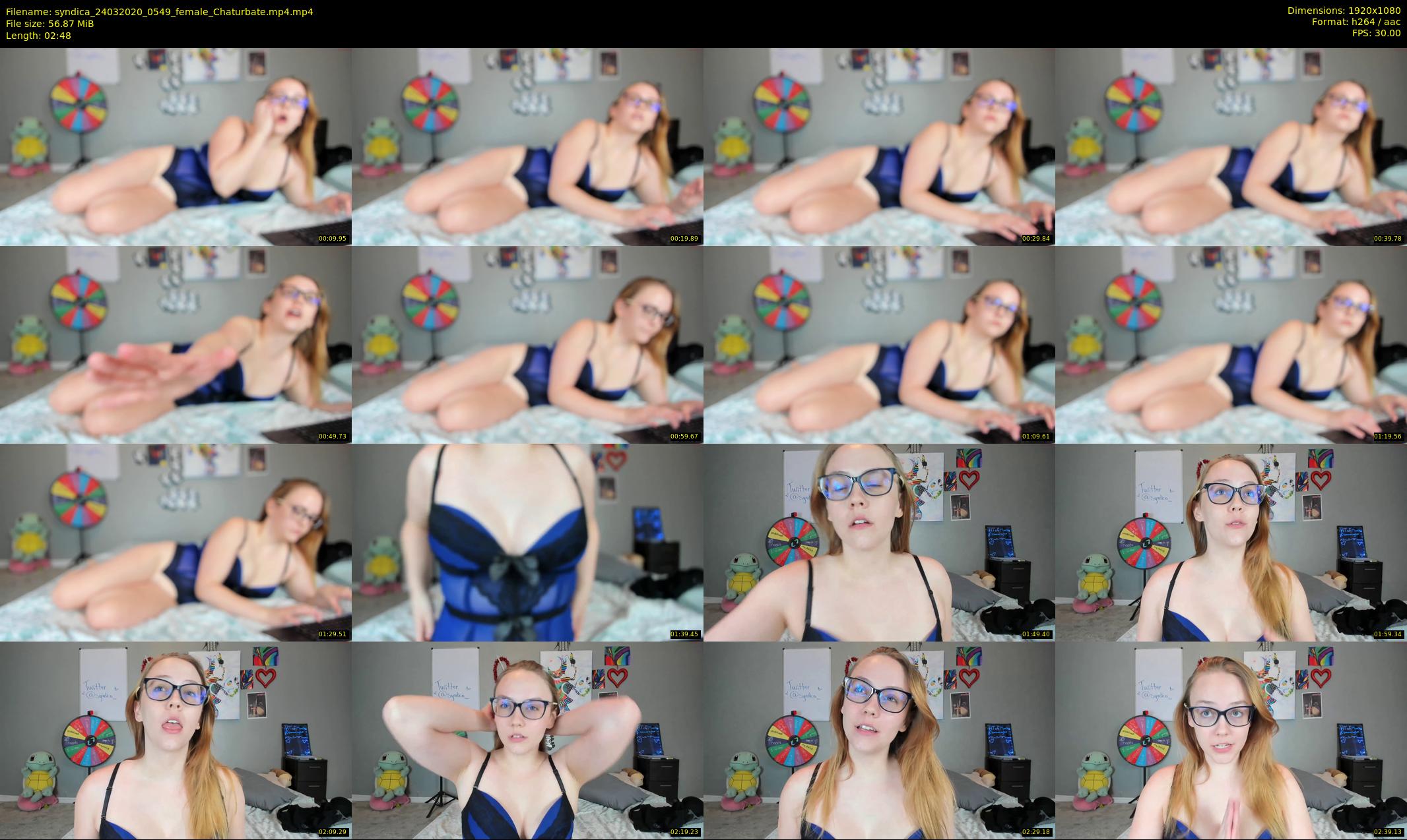 syndica — 3 minute Chaturbate female cam show recording, 1080p, Mar 24, 2020