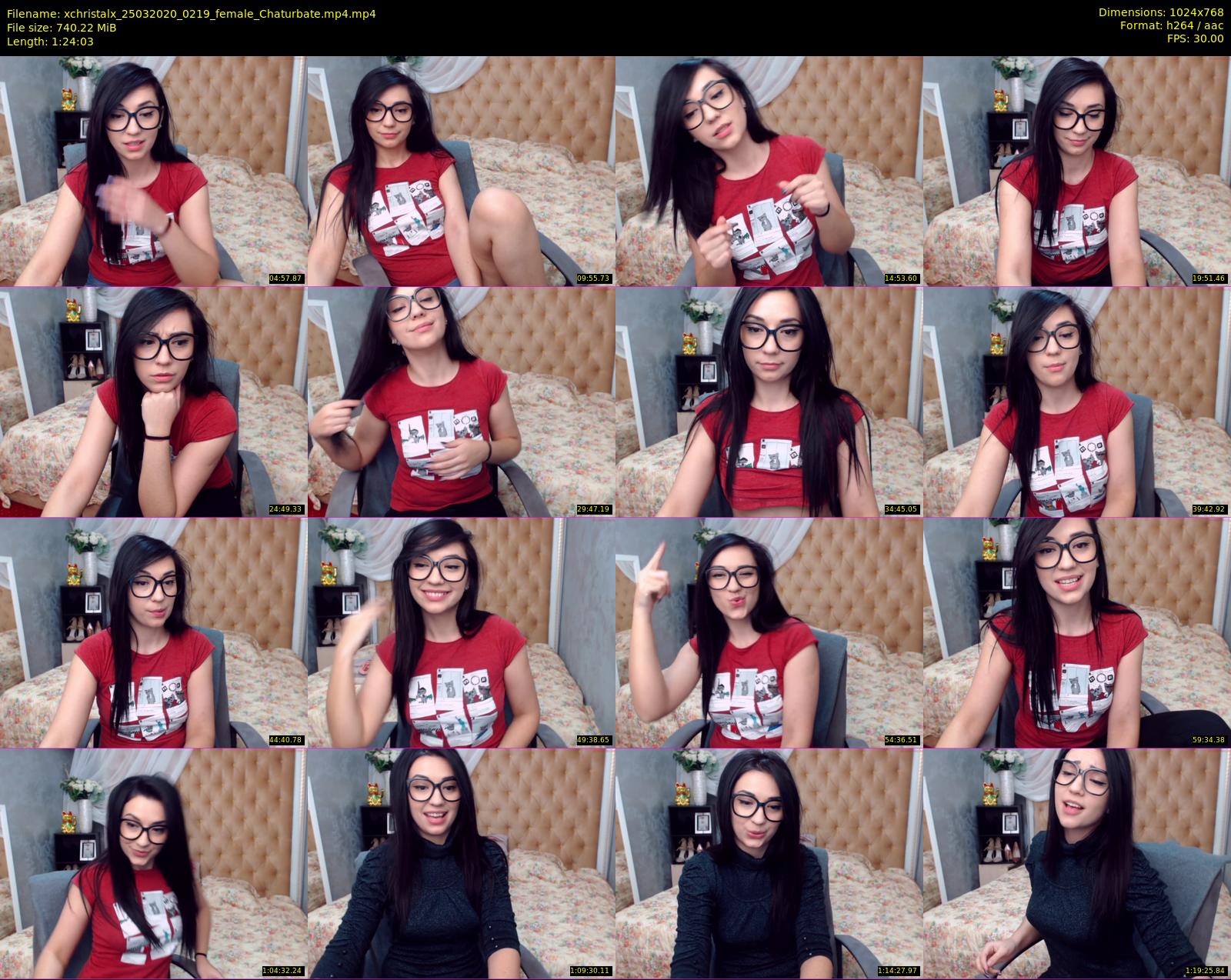 xchristalx — 85 minute Chaturbate female cam show recording, 720p, Mar 25, 2020