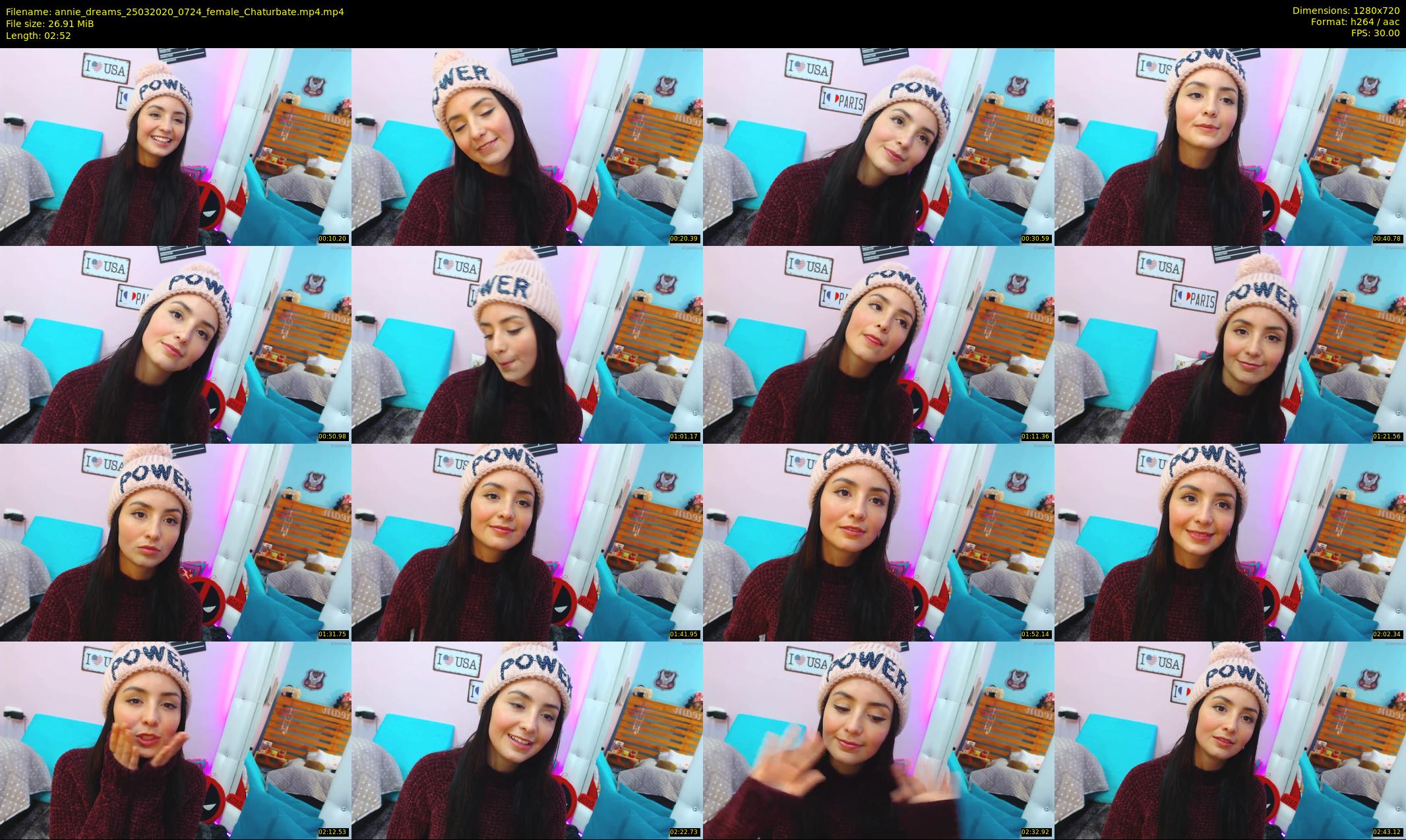 annie_dreams — 3 minute Chaturbate female cam show recording, 720p, Mar 25, 2020