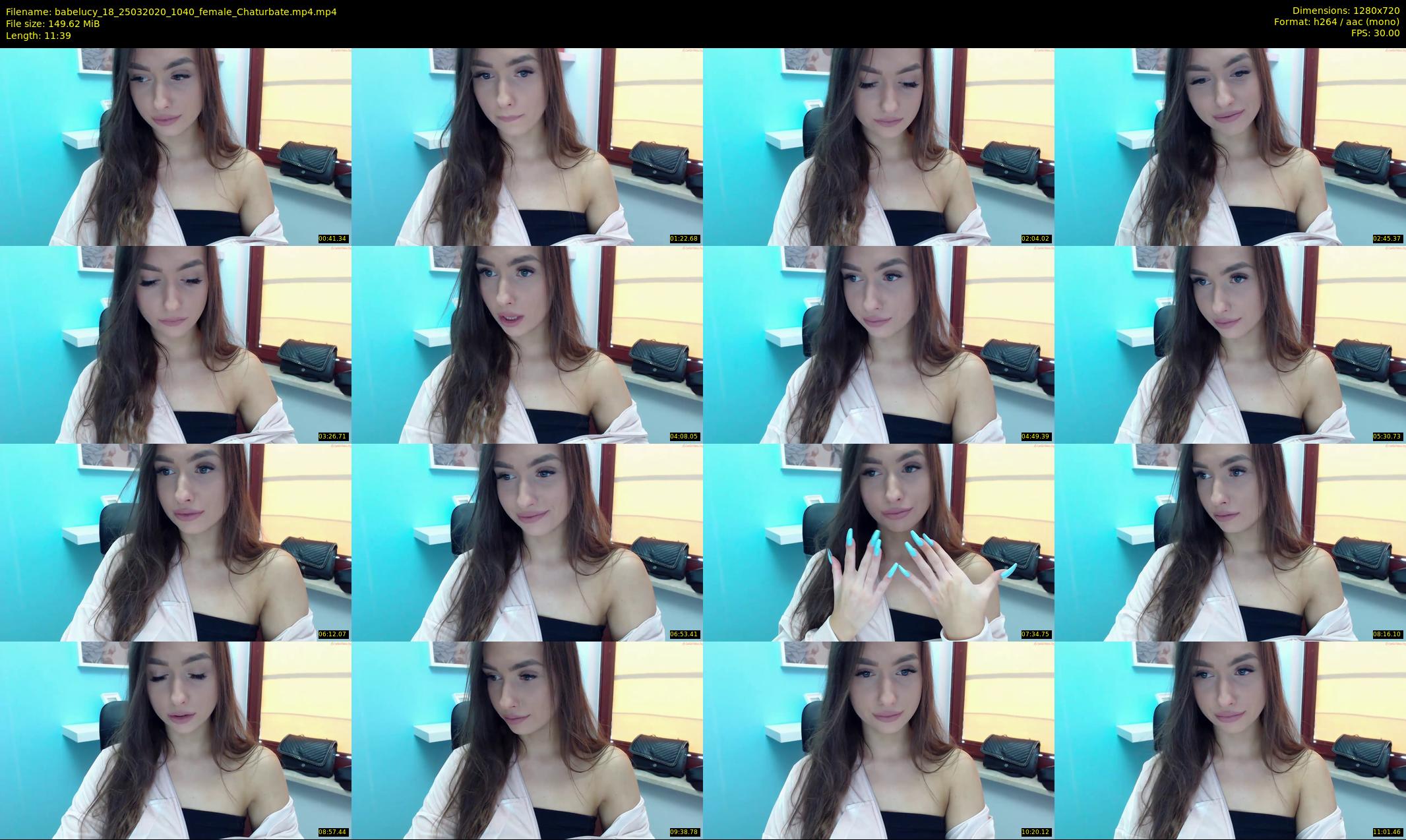 babelucy_18 — 12 minute Chaturbate female cam show recording, 720p, Mar 25, 2020