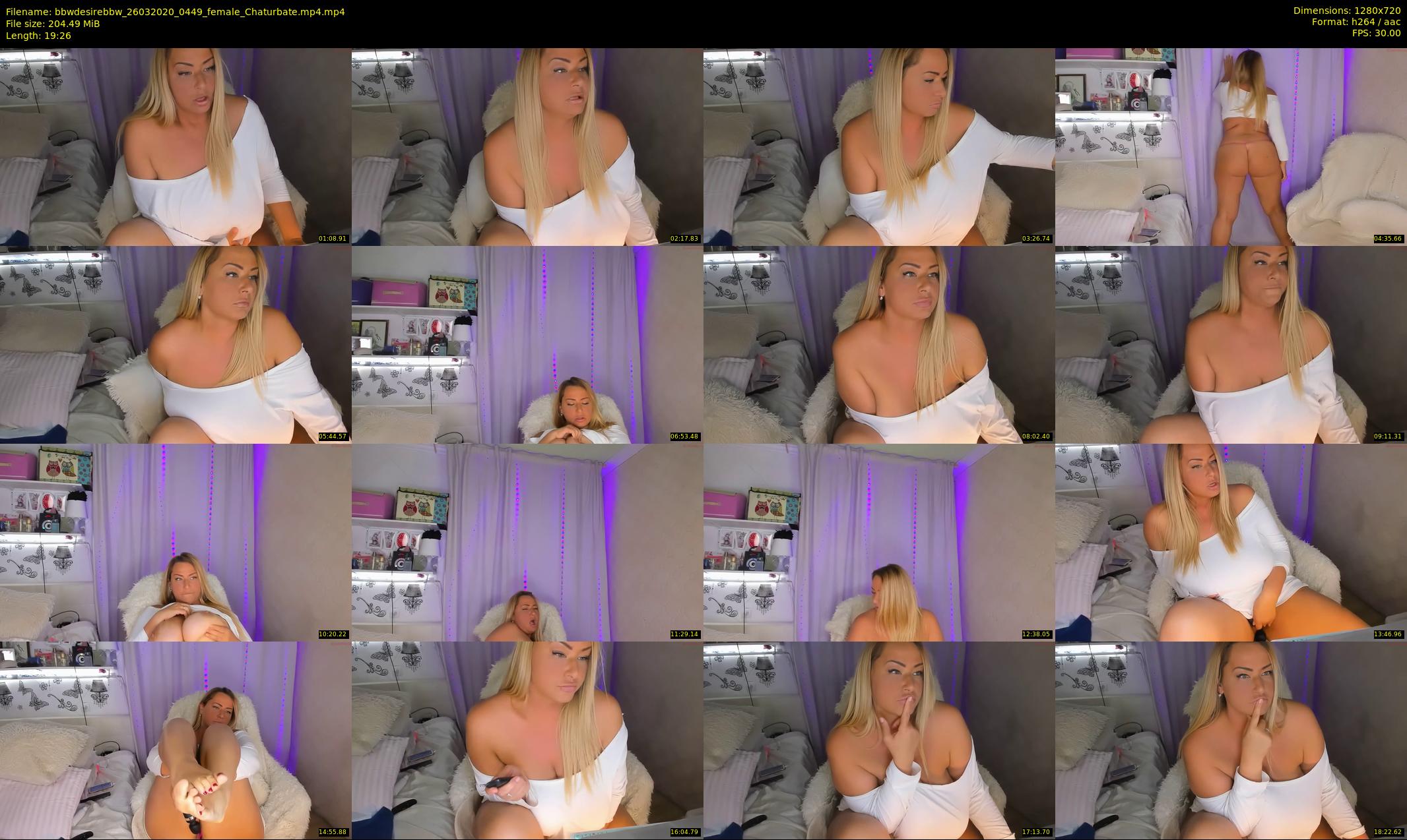 bbwdesirebbw — 20 minute Chaturbate female cam show recording, 720p, Mar 26, 2020