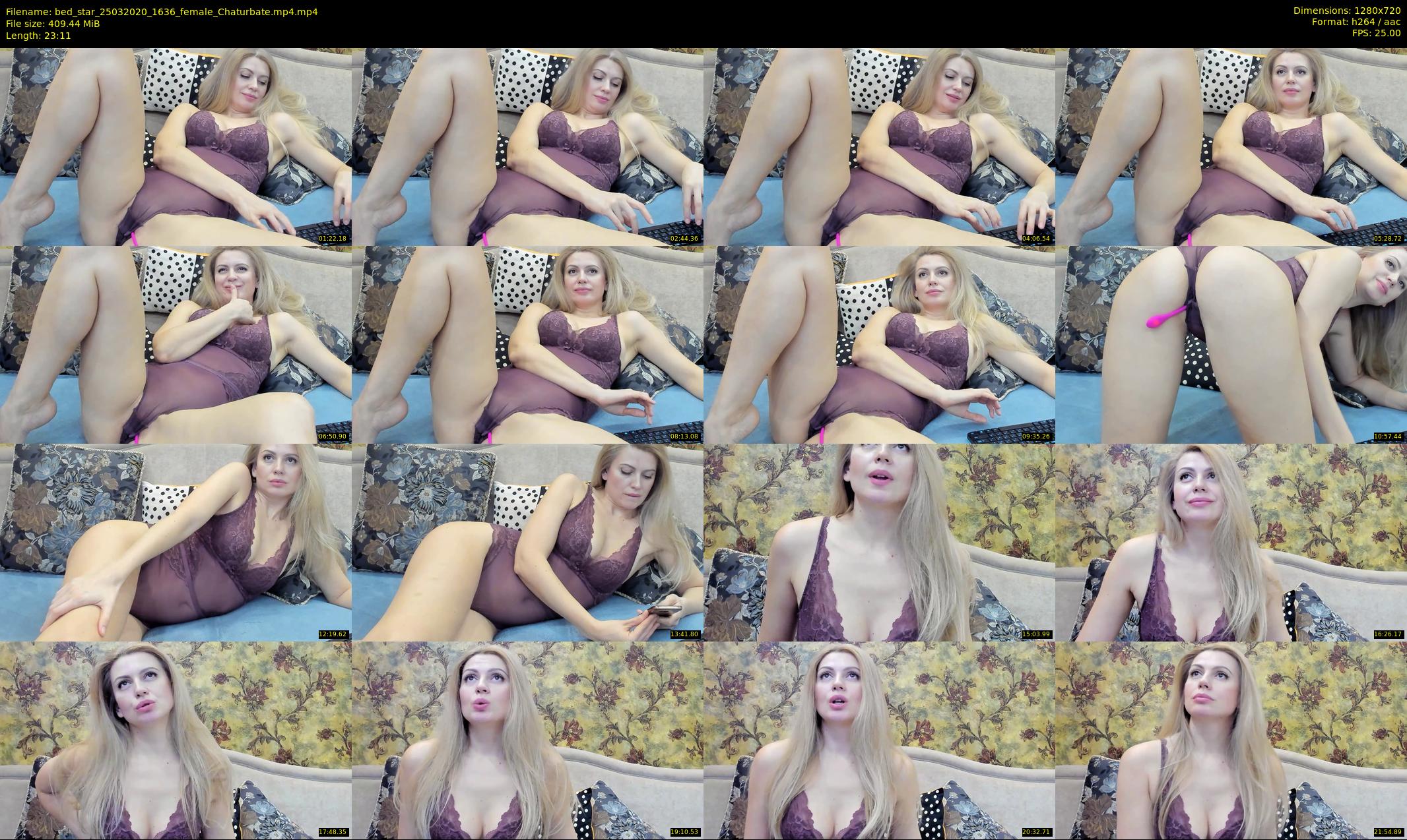 bed_star — 24 minute Chaturbate female cam show recording, 720p, Mar 25, 2020