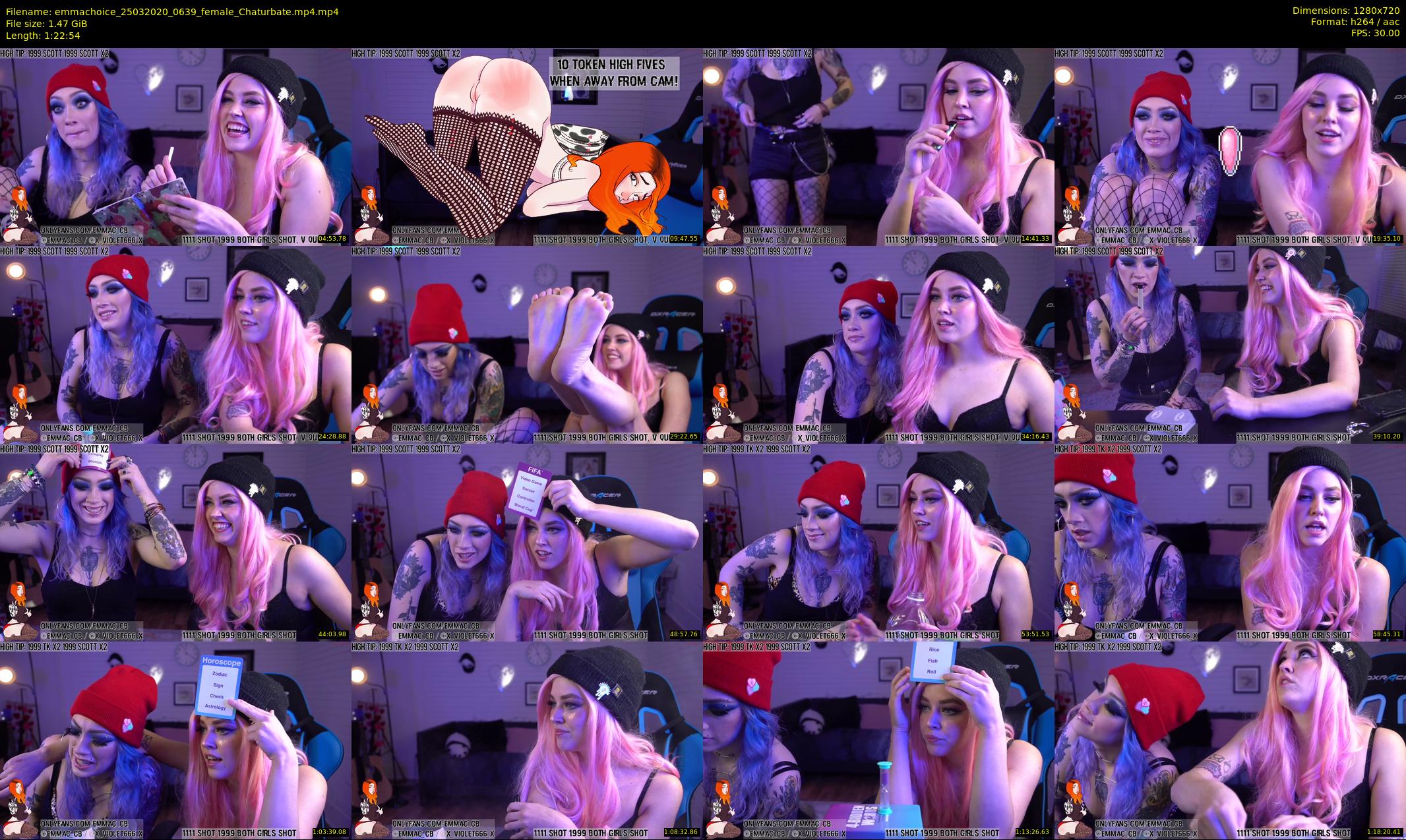 emmachoice — 83 minute Chaturbate female cam show recording, 720p, Mar 25, 2020
