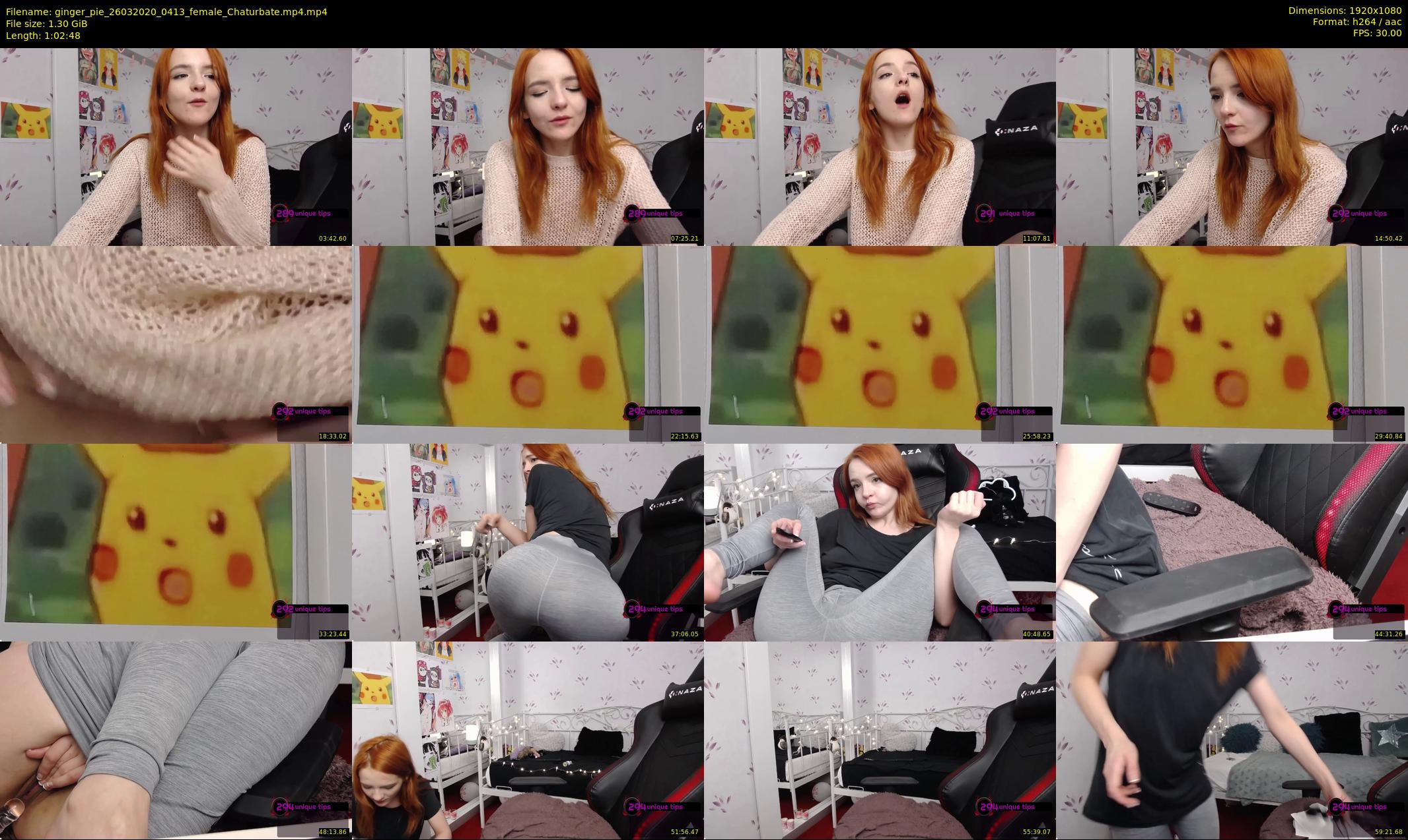ginger_pie — 63 minute Chaturbate female cam show recording, 1080p, Mar 26, 2020