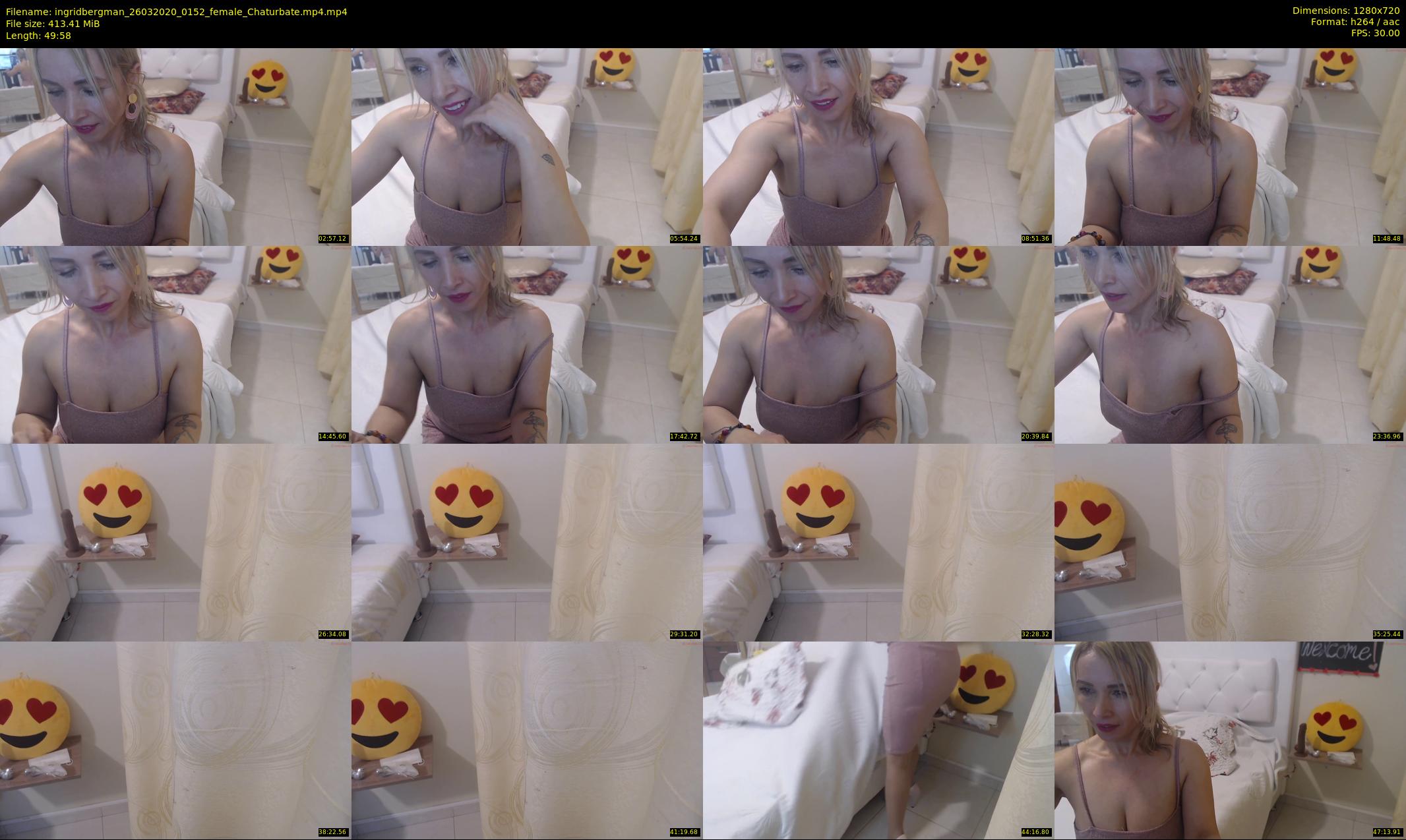 ingridbergman — 50 minute Chaturbate female cam show recording, 720p, Mar 26, 2020