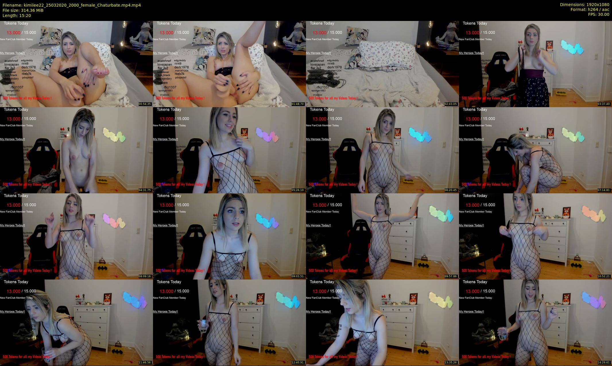 kimilee22 — 16 minute Chaturbate female cam show recording, 1080p, Mar 25, 2020