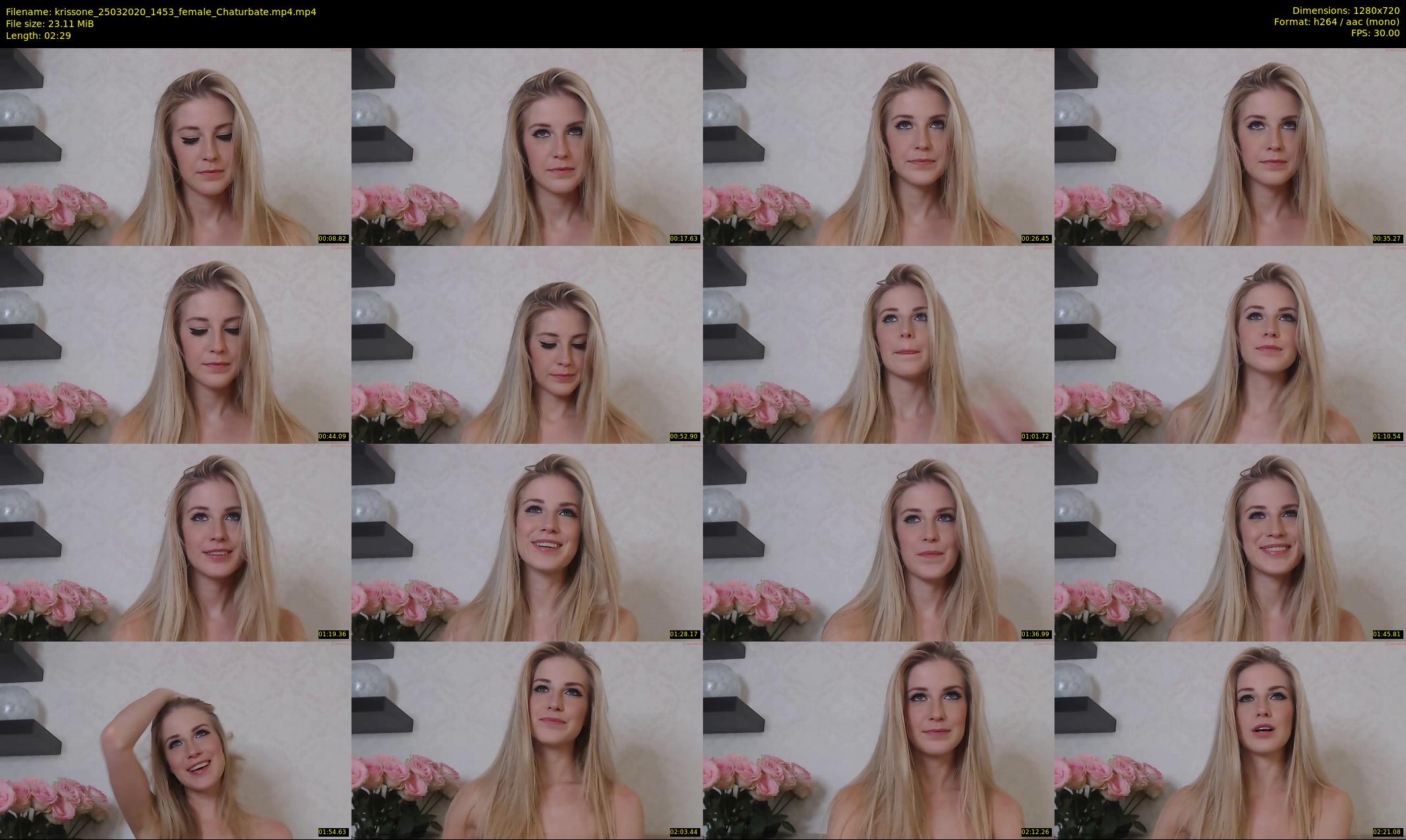 krissone — 3 minute Chaturbate female cam show recording, 720p, Mar 25, 2020