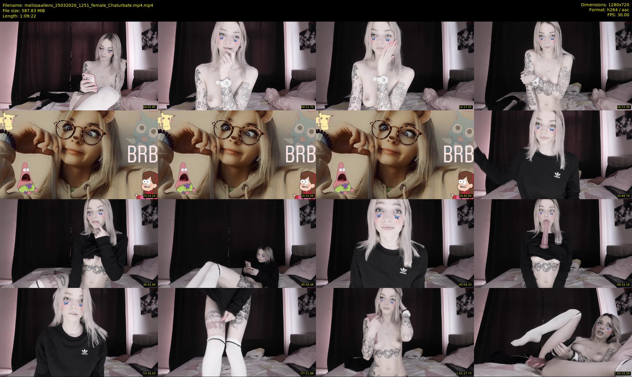 melissaallens — 70 minute Chaturbate female cam show recording, 720p, Mar 25, 2020
