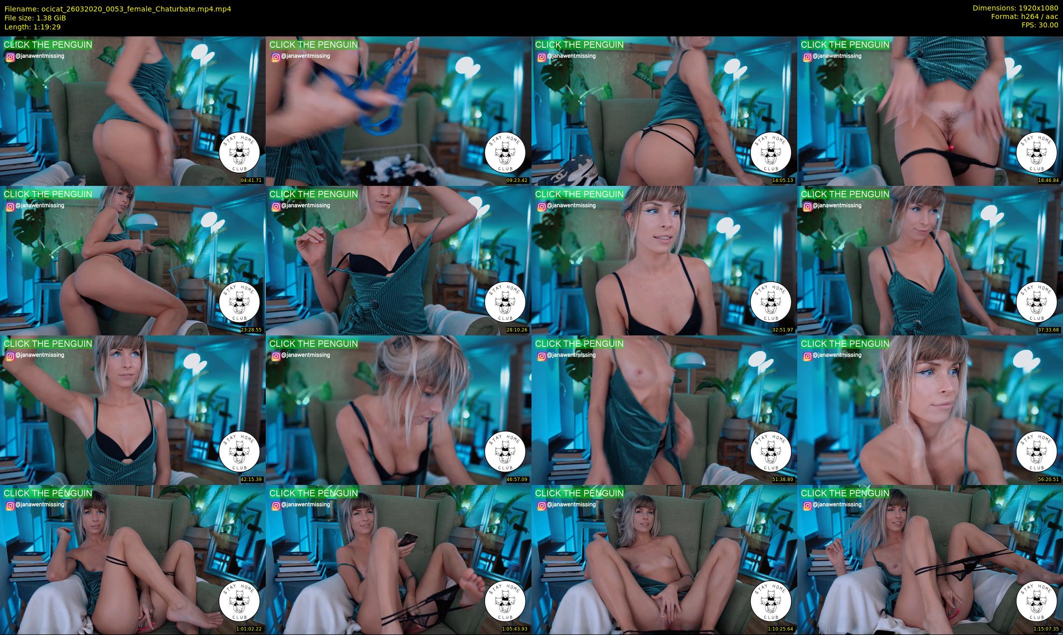 ocicat — 80 minute Chaturbate female cam show recording, 1080p, Mar 26, 2020