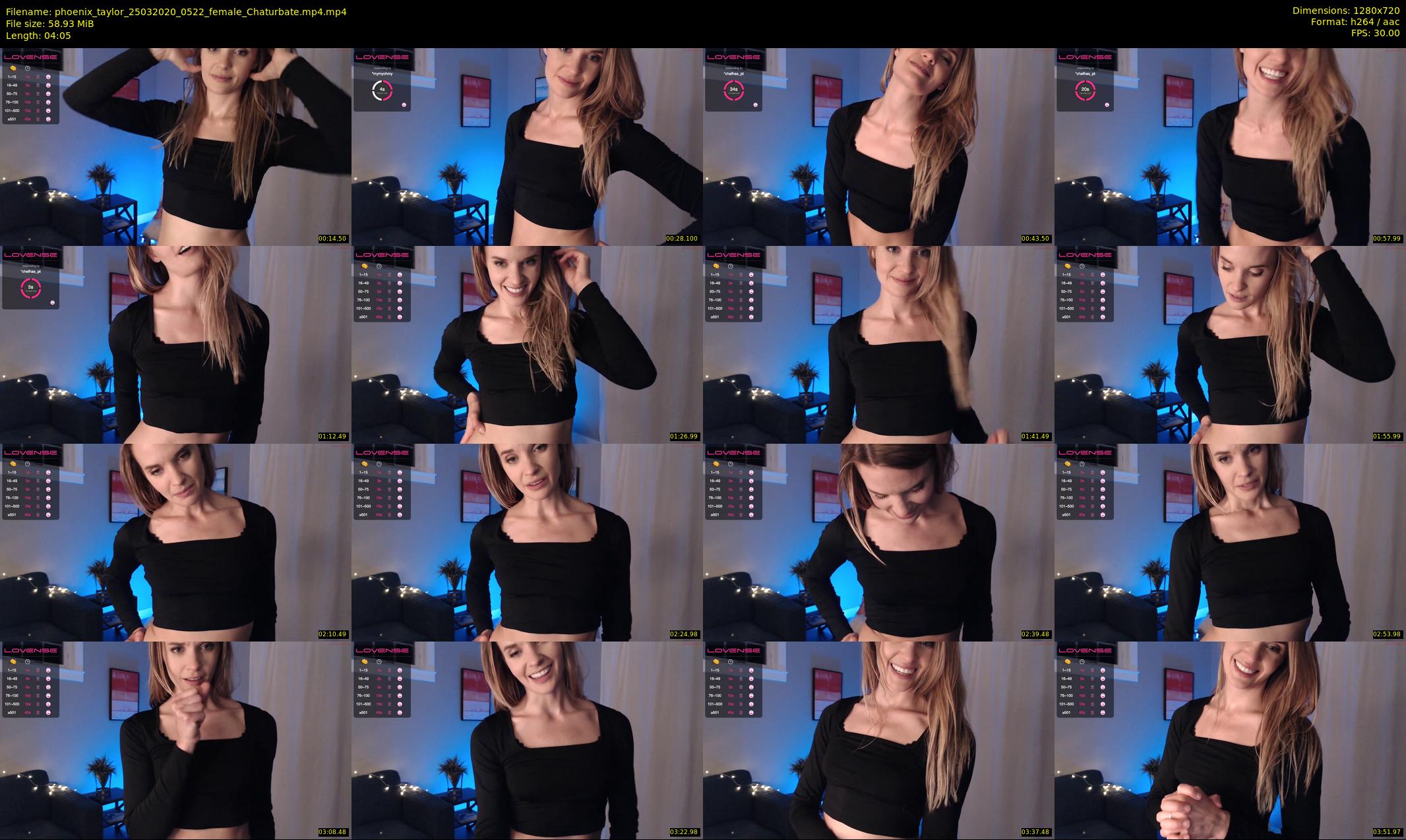 phoenix_taylor — 5 minute Chaturbate female cam show recording, 720p, Mar 25, 2020