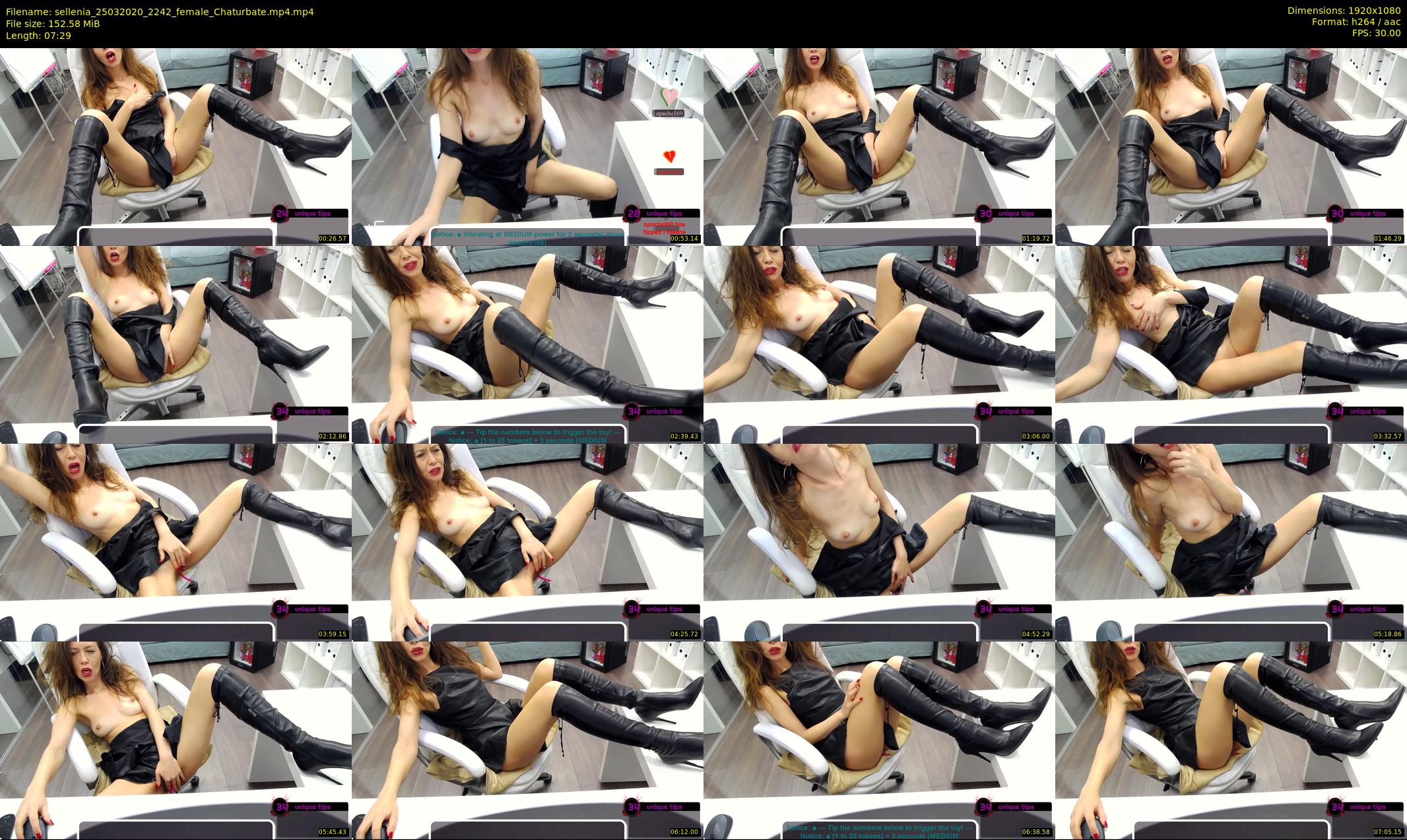 sellenia — 8 minute Chaturbate female cam show recording, 1080p, Mar 25, 2020