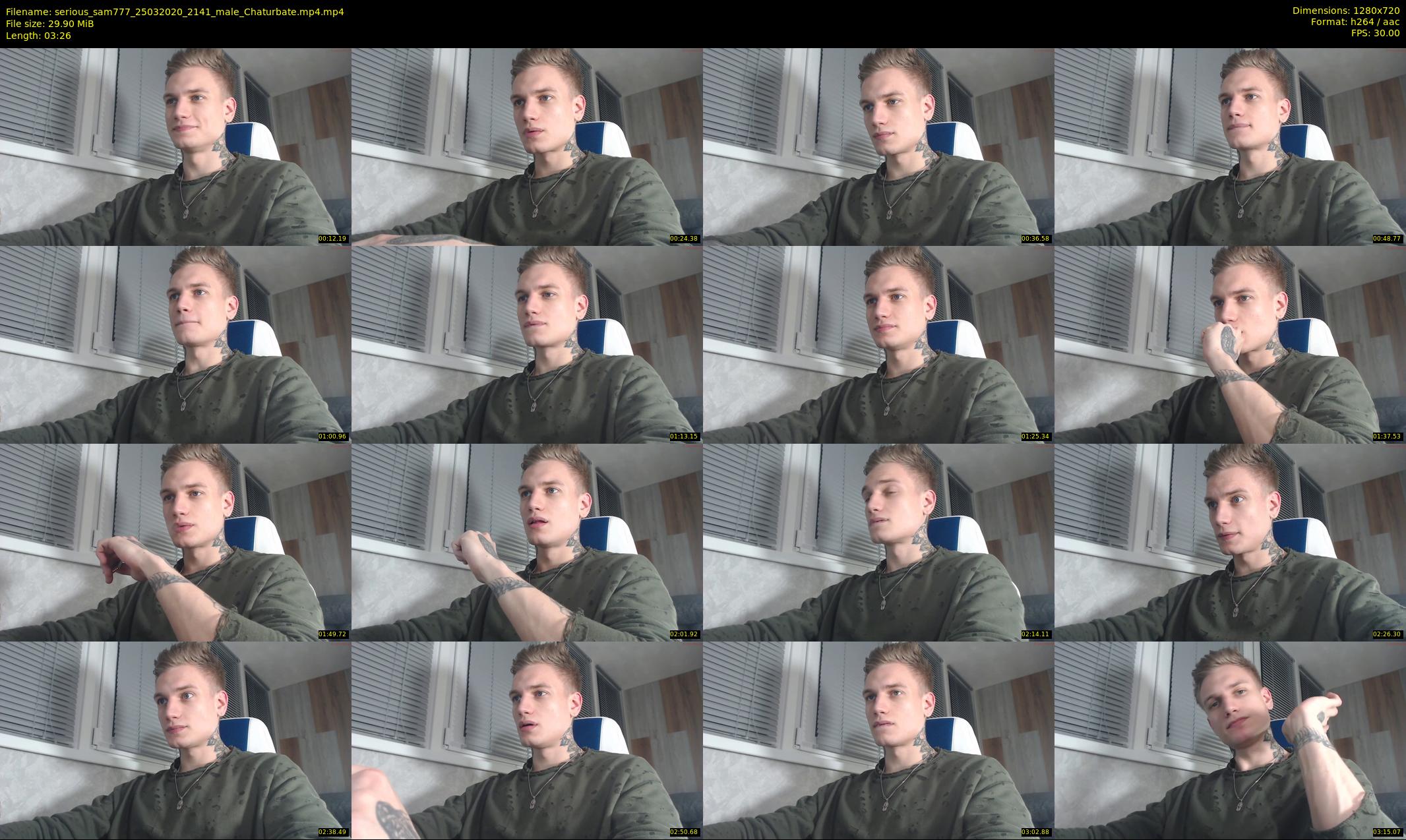 serious_sam777 — 4 minute Chaturbate male cam show recording, 720p, Mar 25, 2020