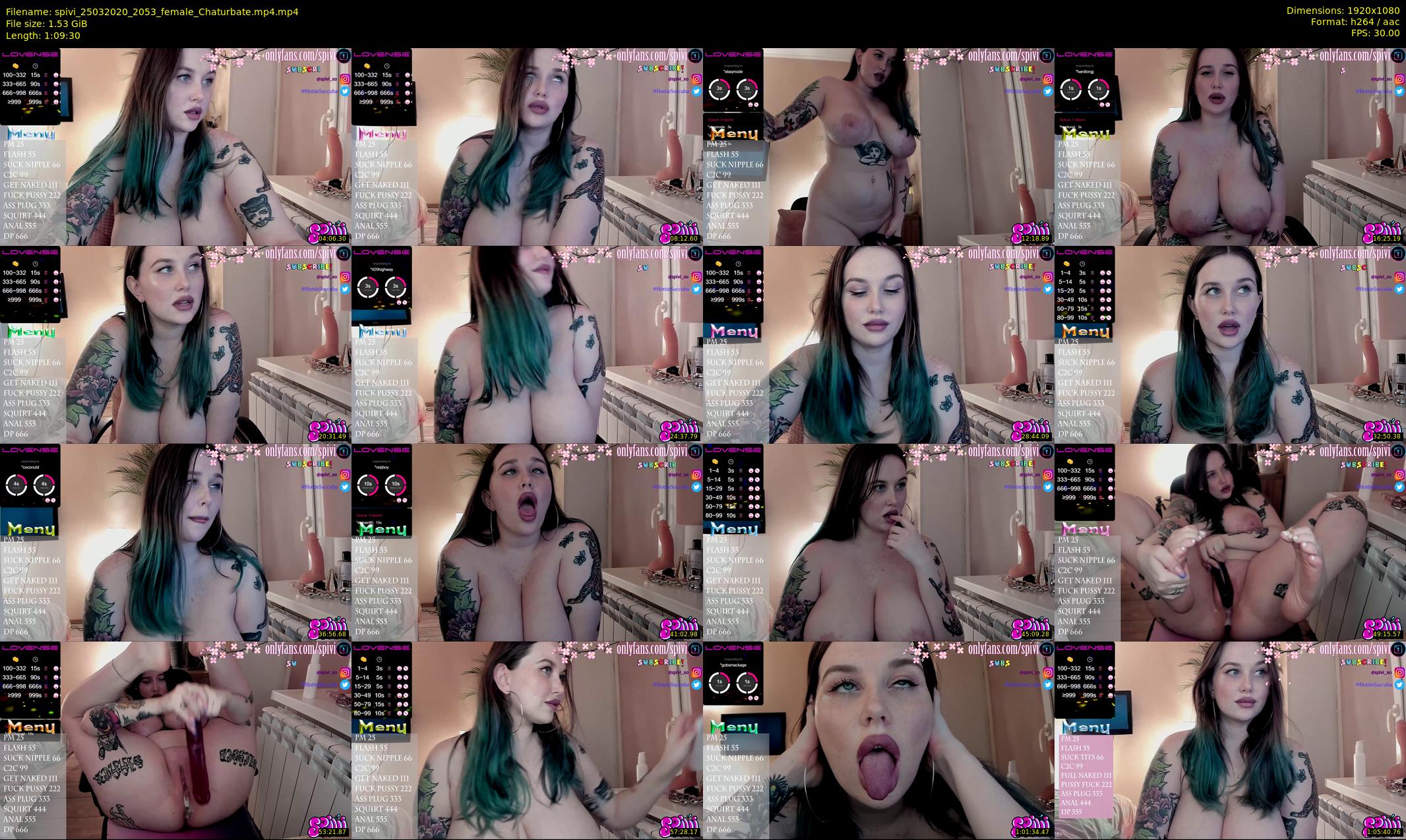 spivi — 70 minute Chaturbate female cam show recording, 1080p, Mar 25, 2020
