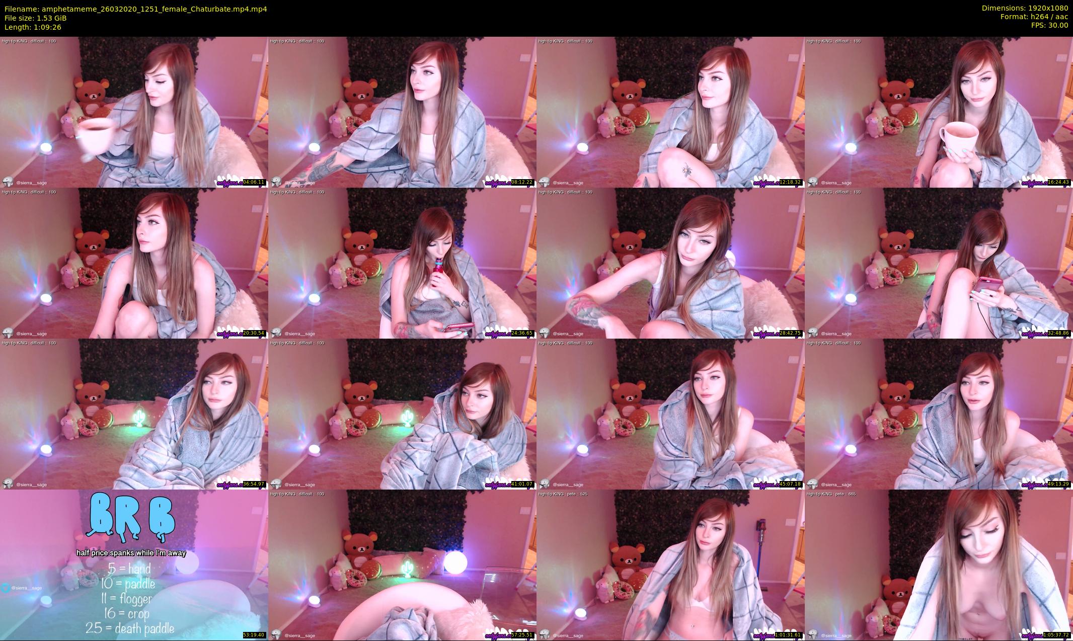 amphetameme — 70 minute Chaturbate female cam show recording, 1080p, Mar 26, 2020