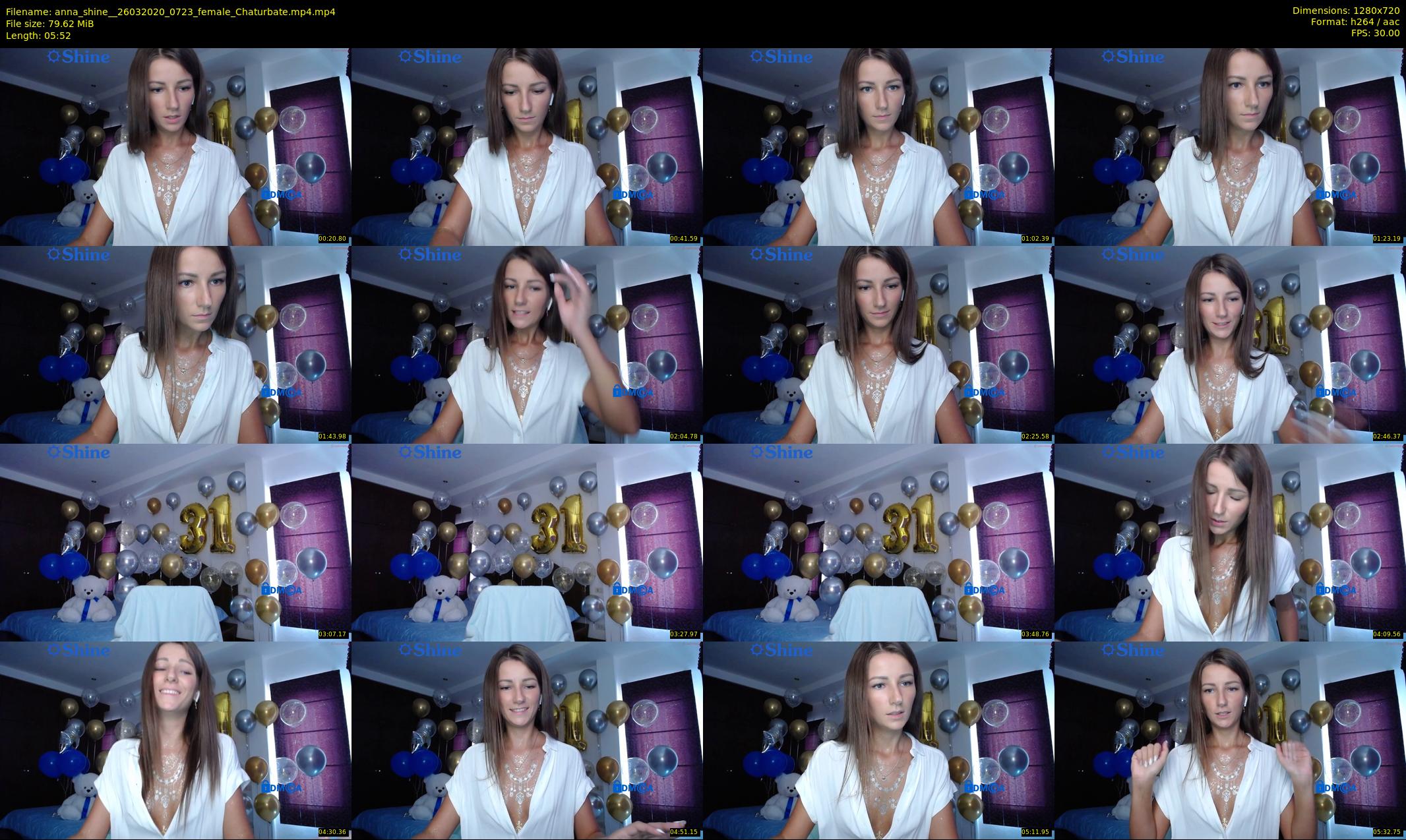 anna_shine_ — 6 minute Chaturbate female cam show recording, 720p, Mar 26, 2020