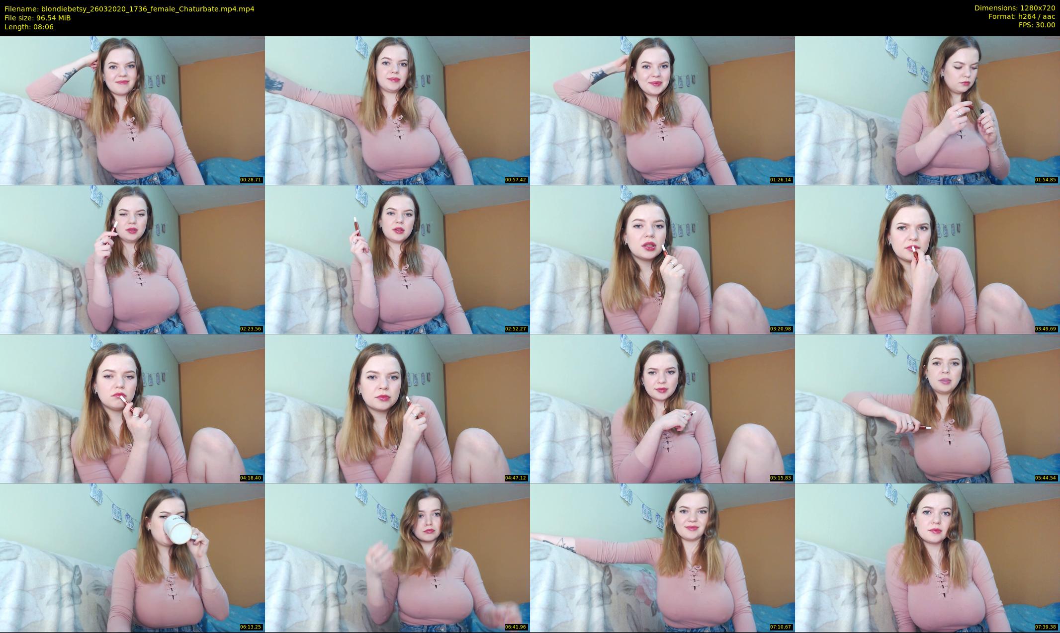 blondiebetsy — 9 minute Chaturbate female cam show recording, 720p, Mar 26, 2020