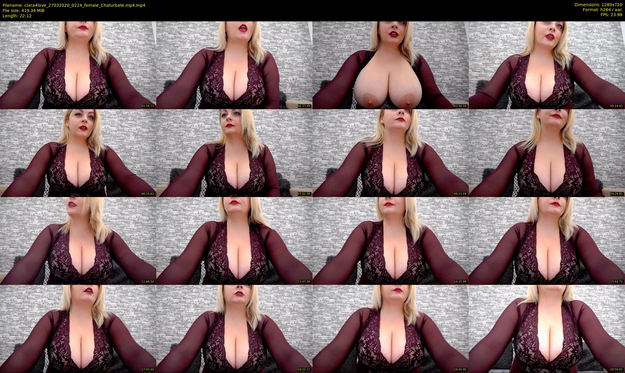 clara4love — 23 minute Chaturbate female cam show recording, 720p, Mar 27, 2020