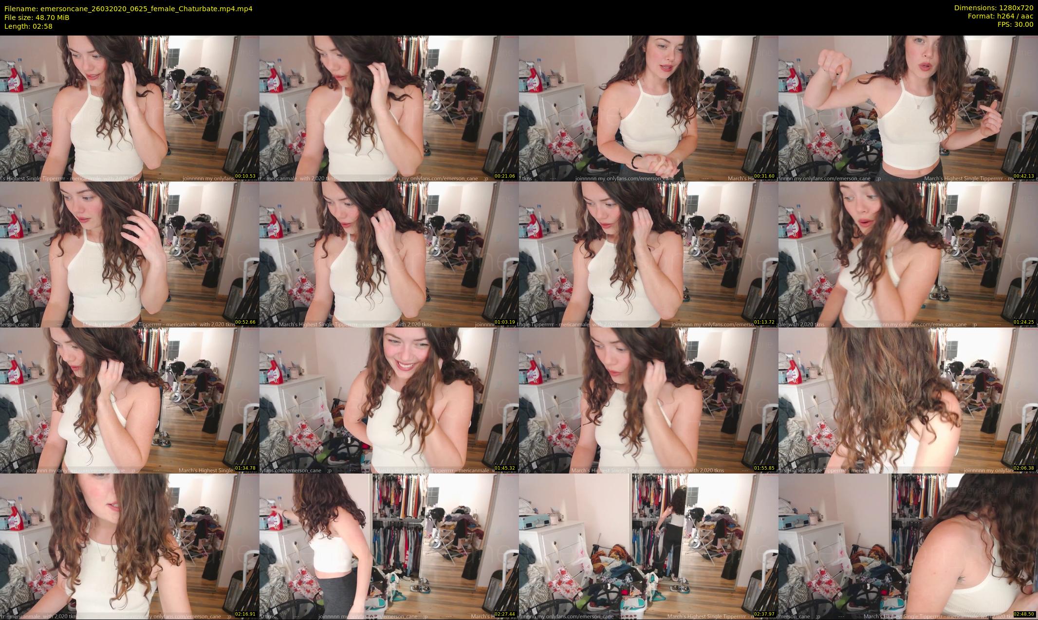 emersoncane — 3 minute Chaturbate female cam show recording, 720p, Mar 26, 2020