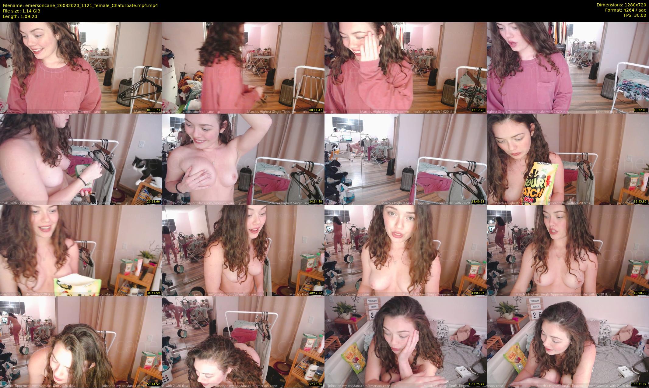 emersoncane — 70 minute Chaturbate female cam show recording, 720p, Mar 26, 2020
