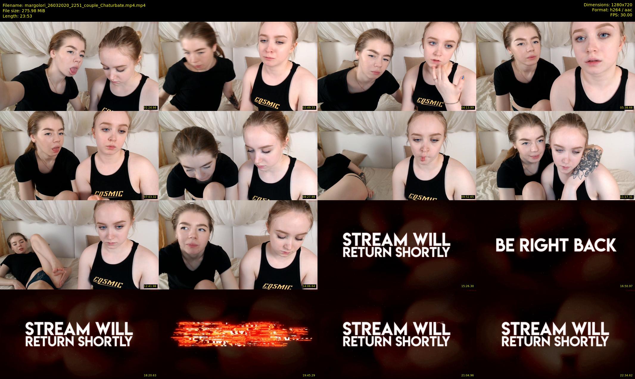 margolori — 24 minute Chaturbate couple cam show recording, 720p, Mar 26, 2020